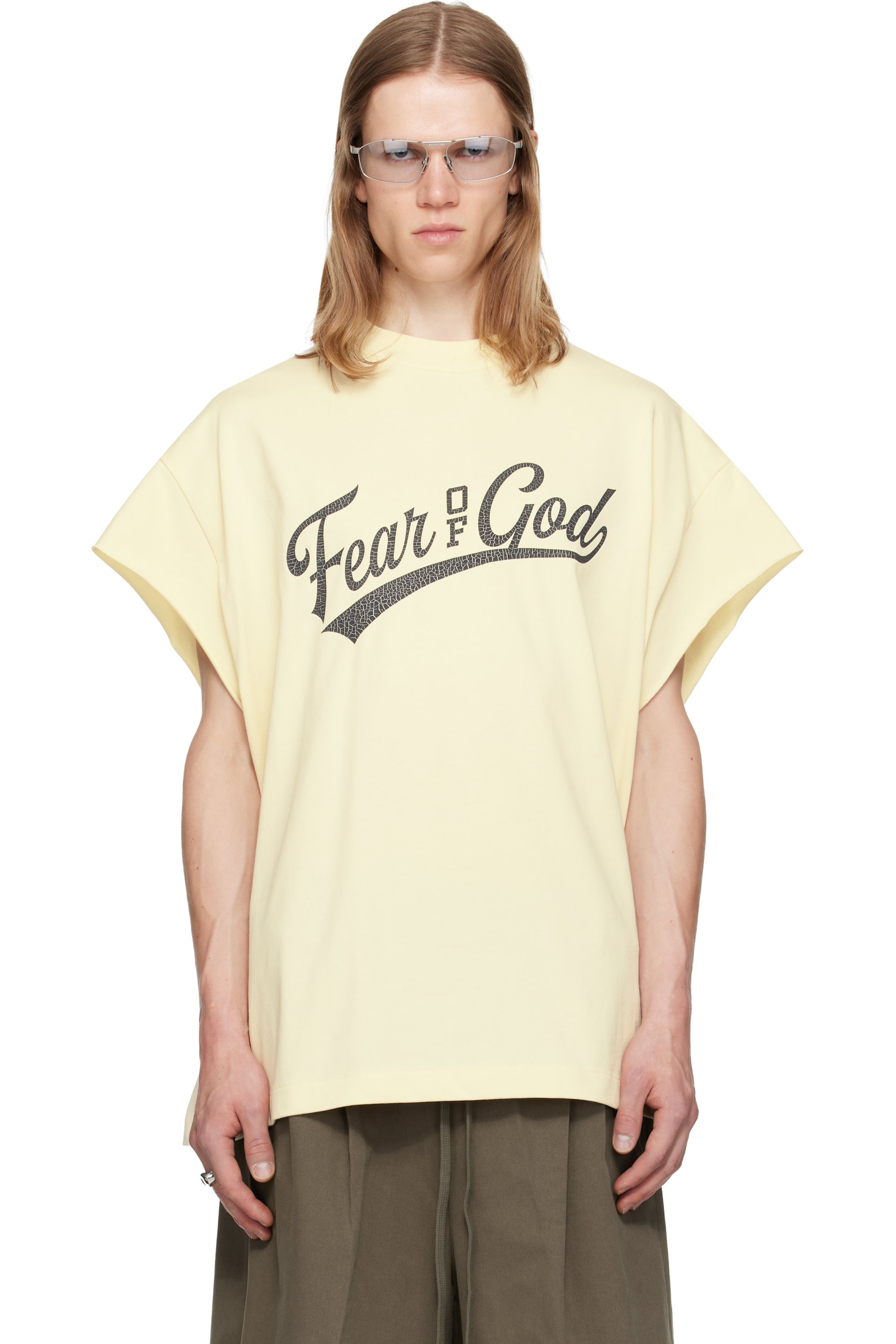 Fear of God ESSENTIALS - Off-White Cut Off 90's T-shirt