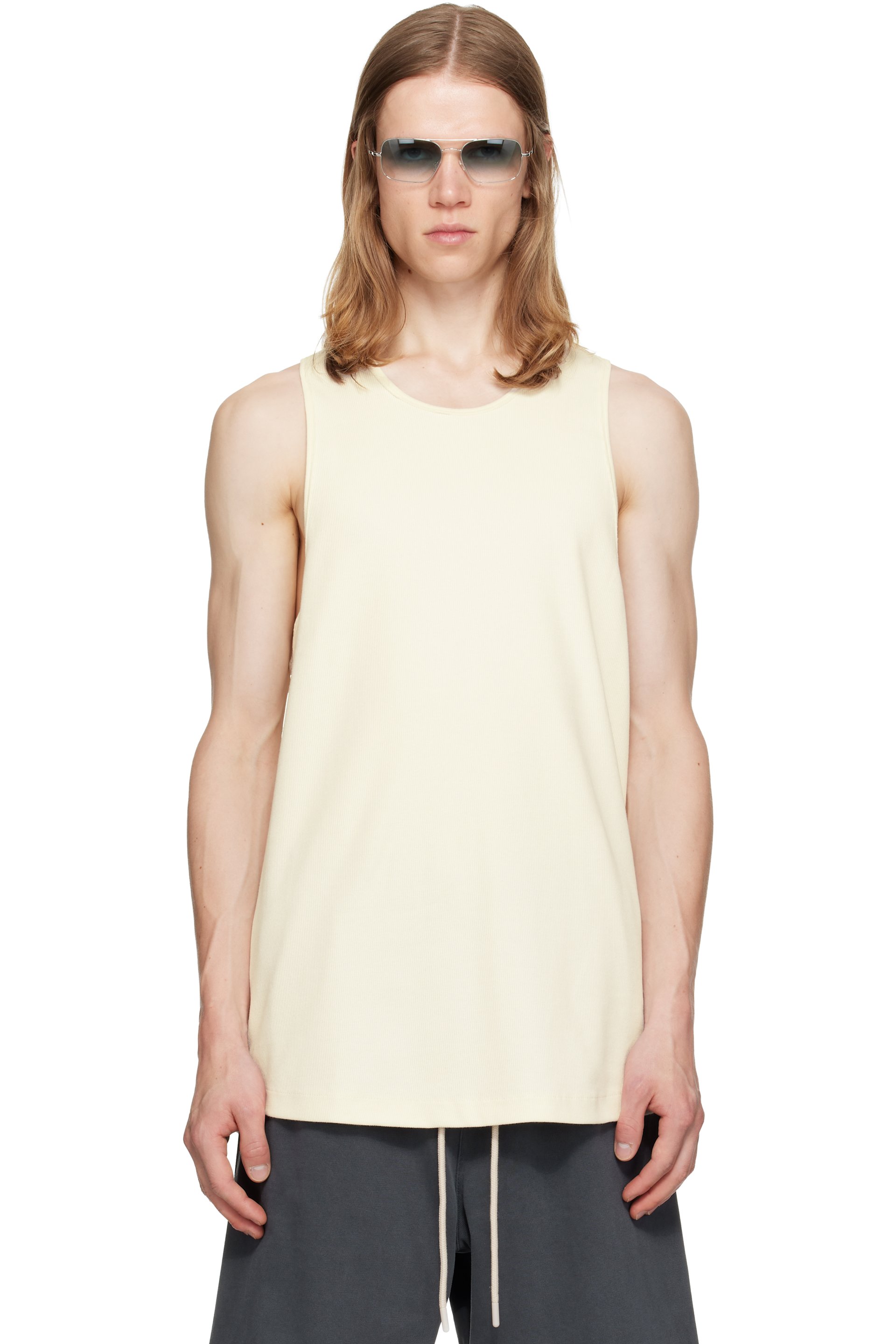 Fear of God ESSENTIALS - Off-White Ribbed Essential Tank Top