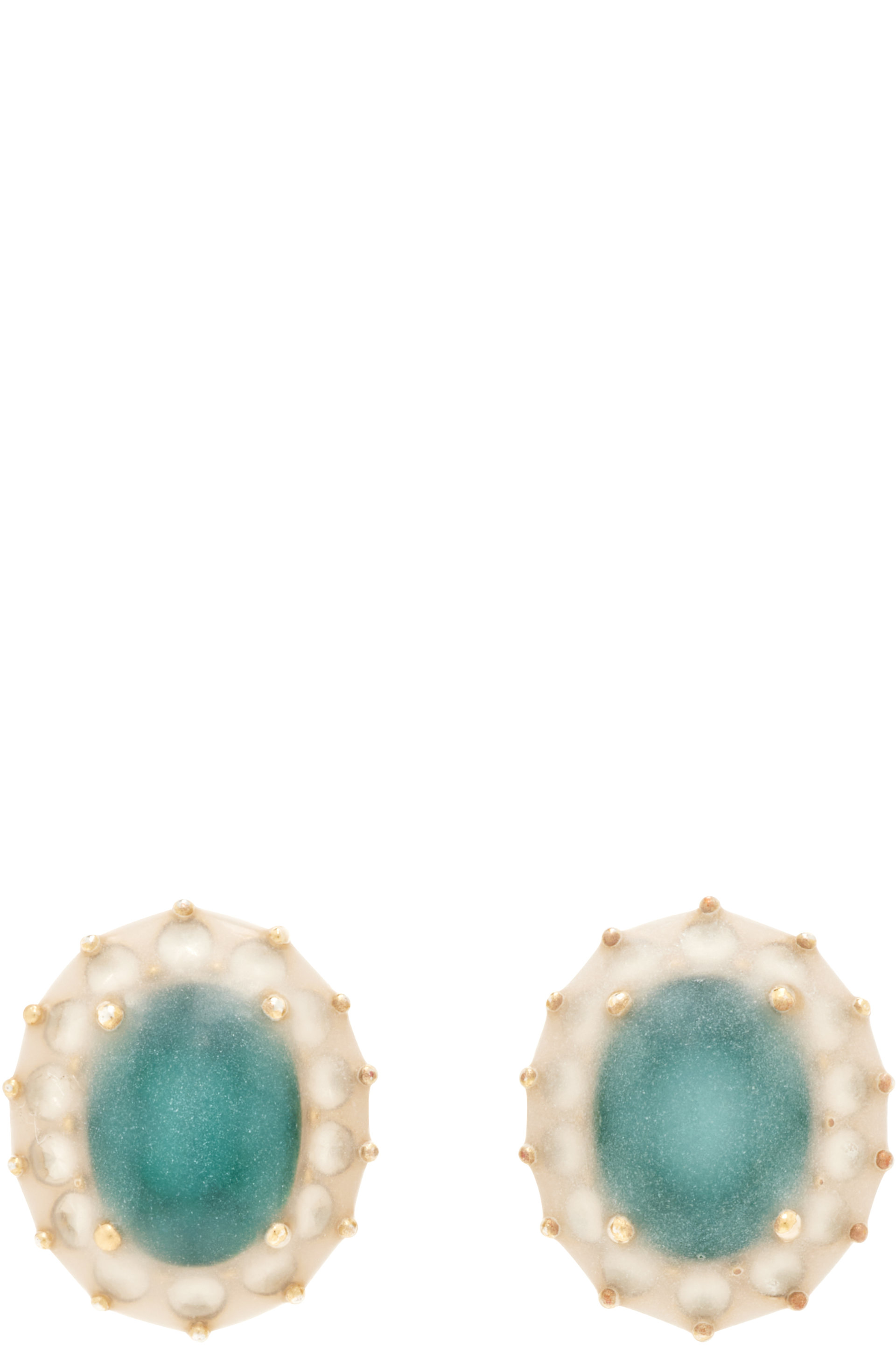 Maison Margiela - Antiqued Wax Pompadour Earrings