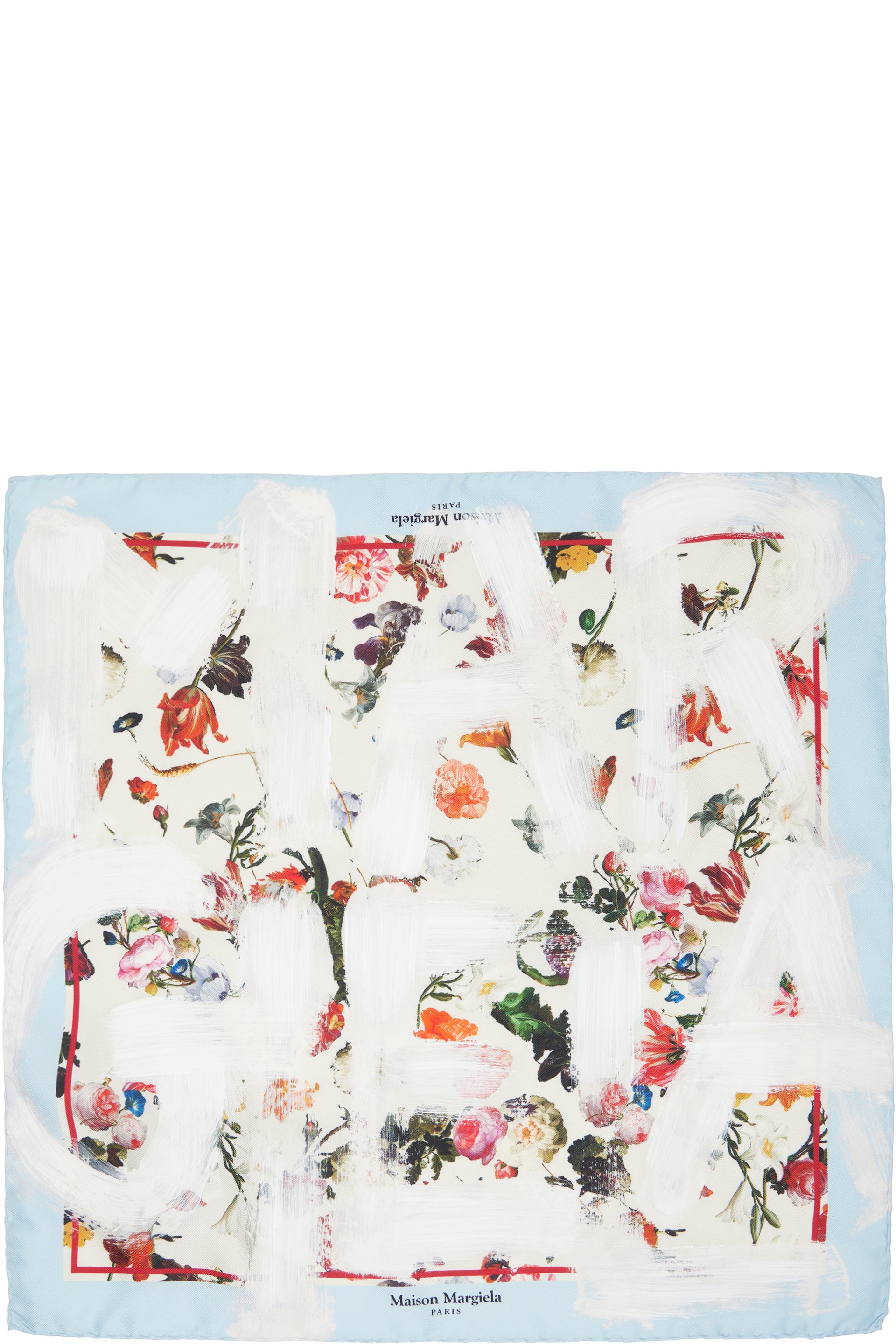 Maison Margiela - Multicolor Printed Silk Foulard Scarf