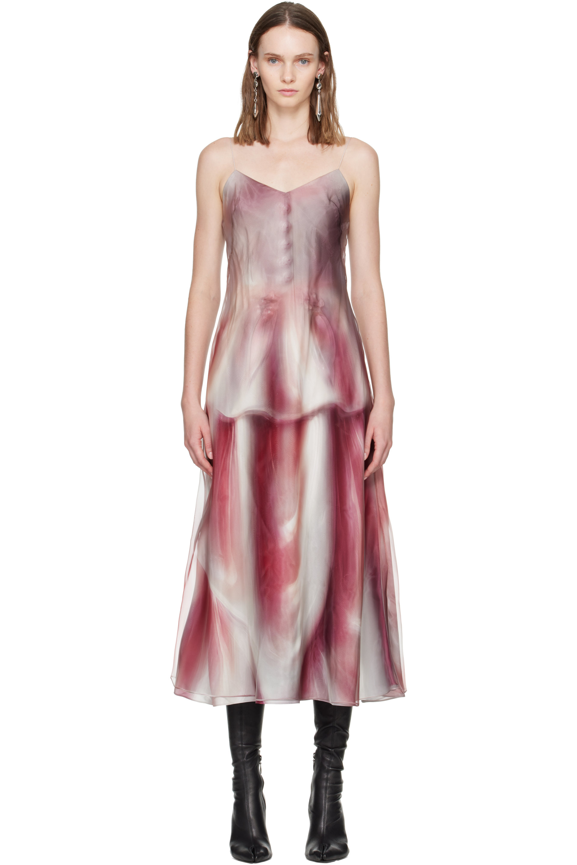 Maison Margiela - Pink Porcelain Print Midi Dress