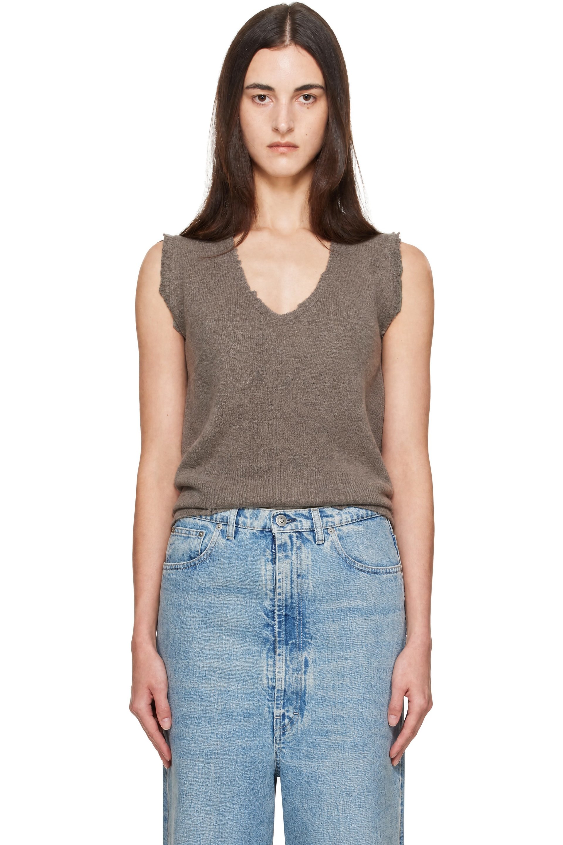 Maison Margiela - Taupe Lived In Sweater Vest