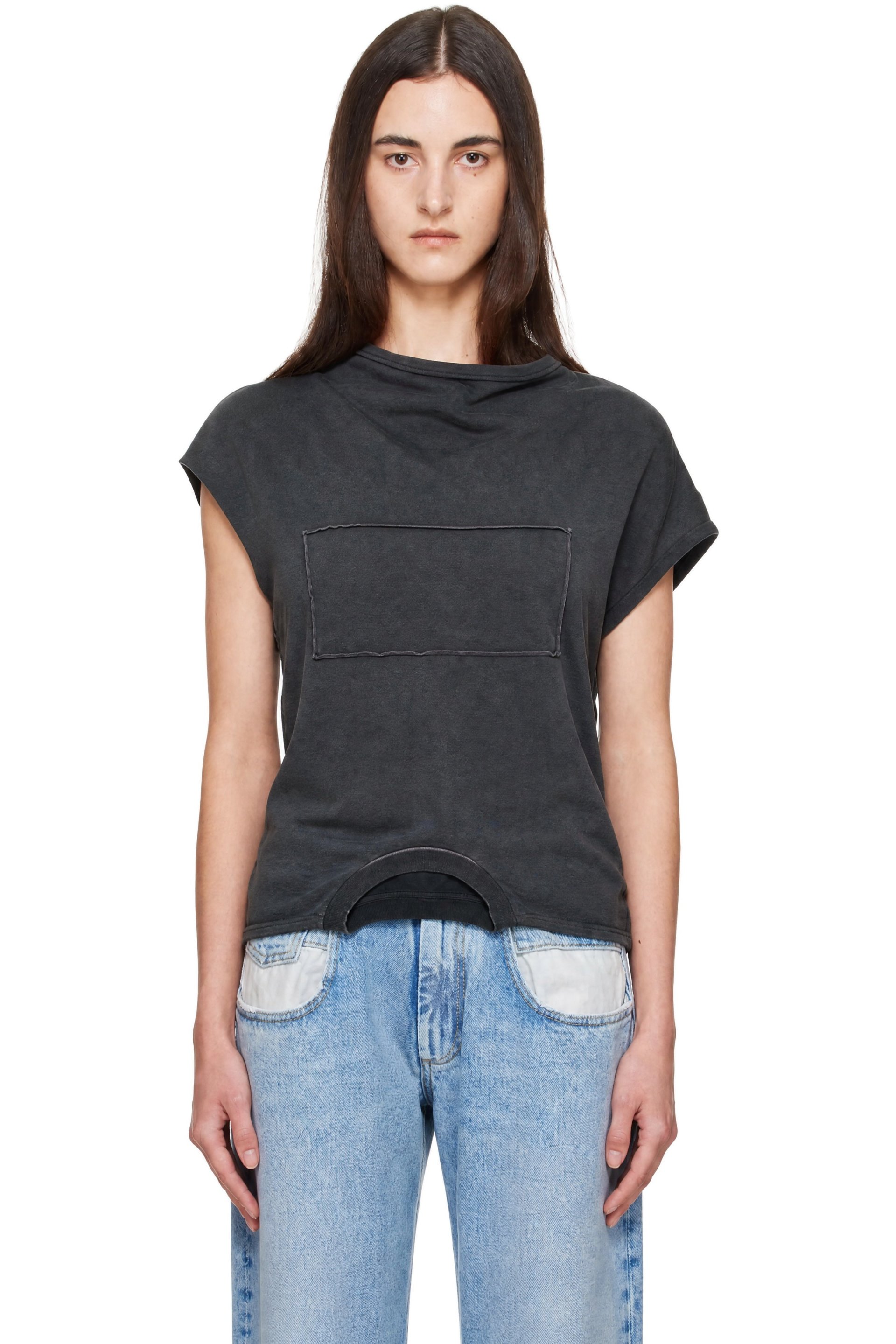 Maison Margiela - Black Twisted Upside-Down T-shirt