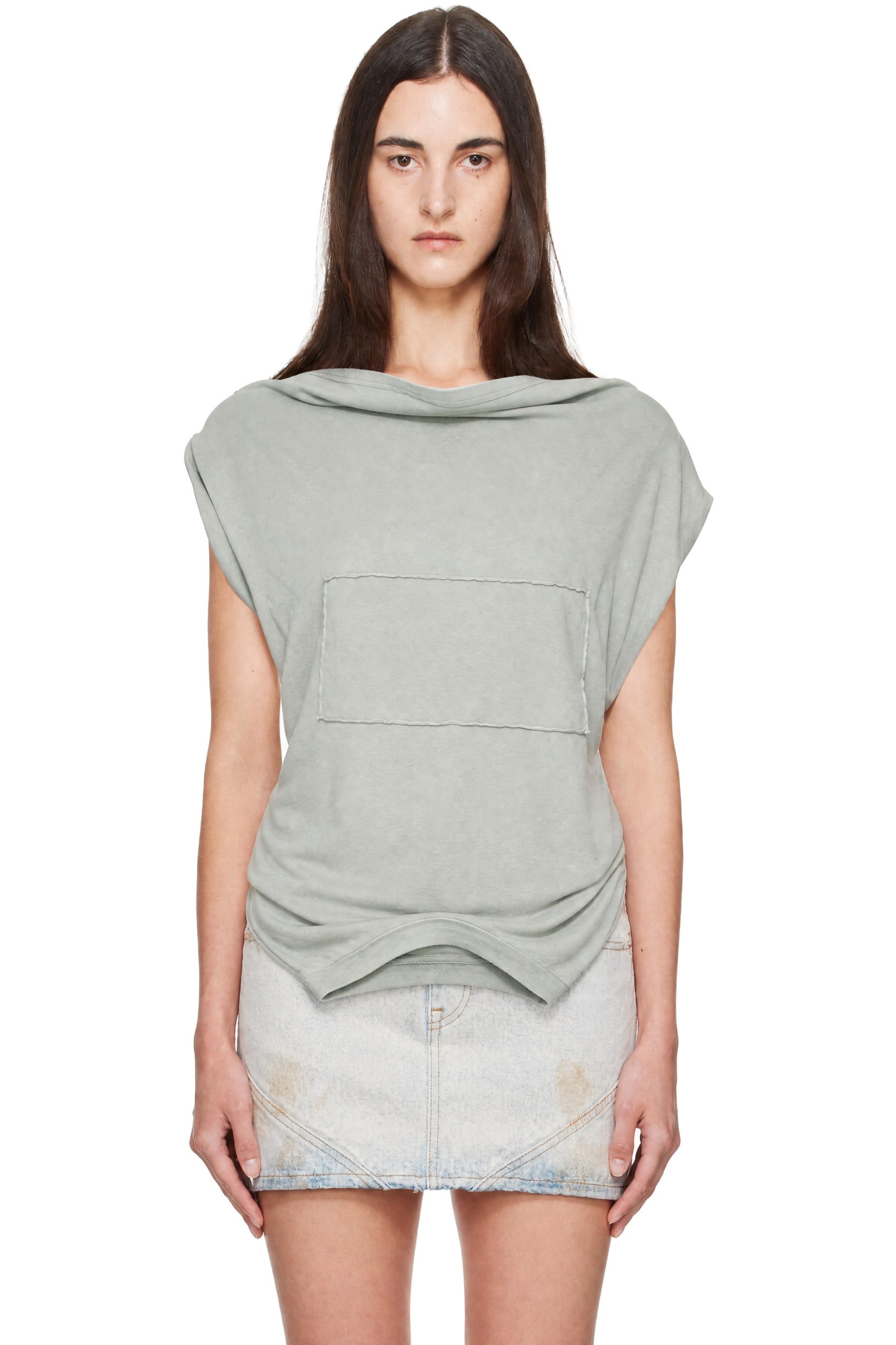 Maison Margiela - Gray Twisted Upside-Down T-Shirt