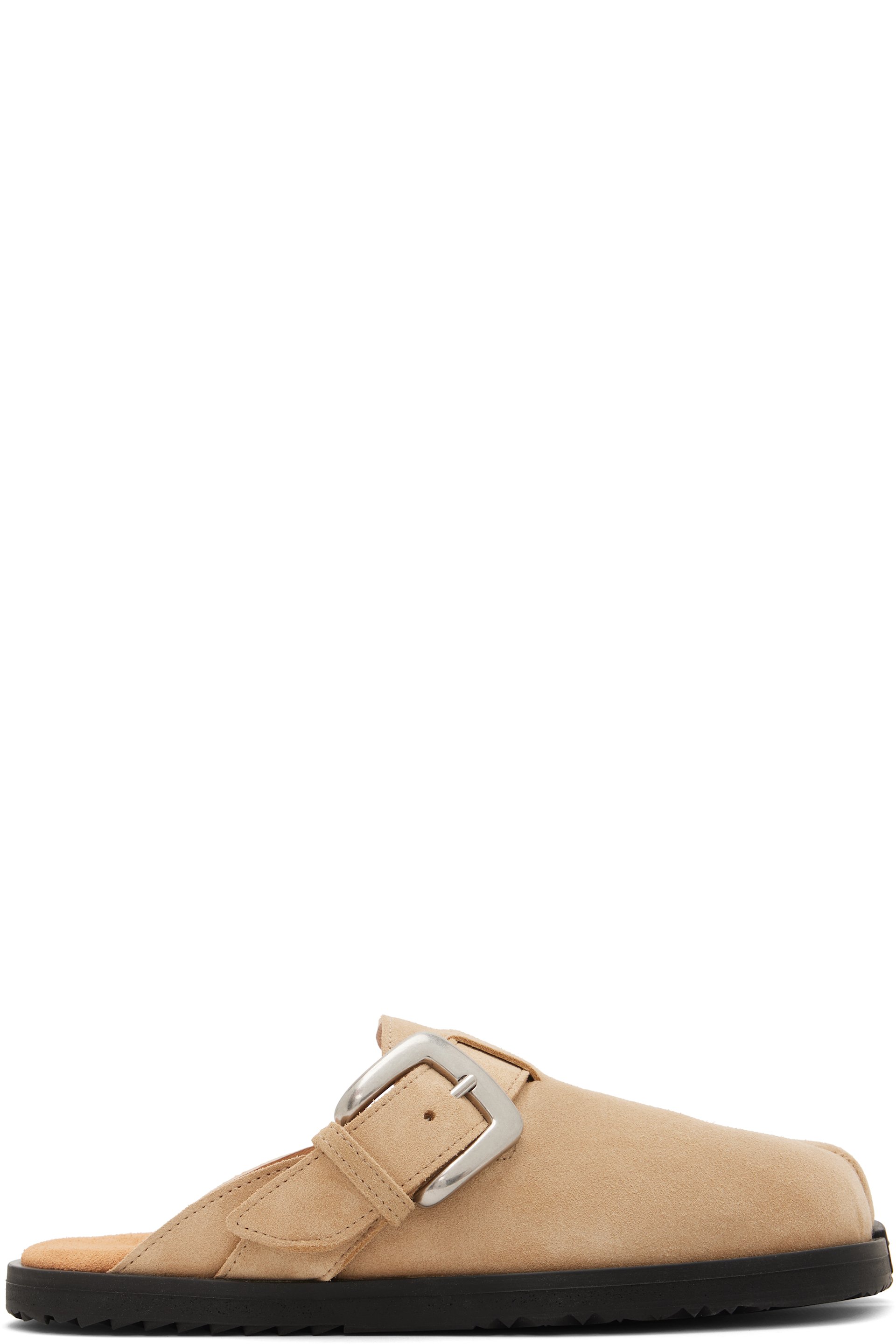 Maison Margiela - Flâneurs de style mule beiges à bout Tabi