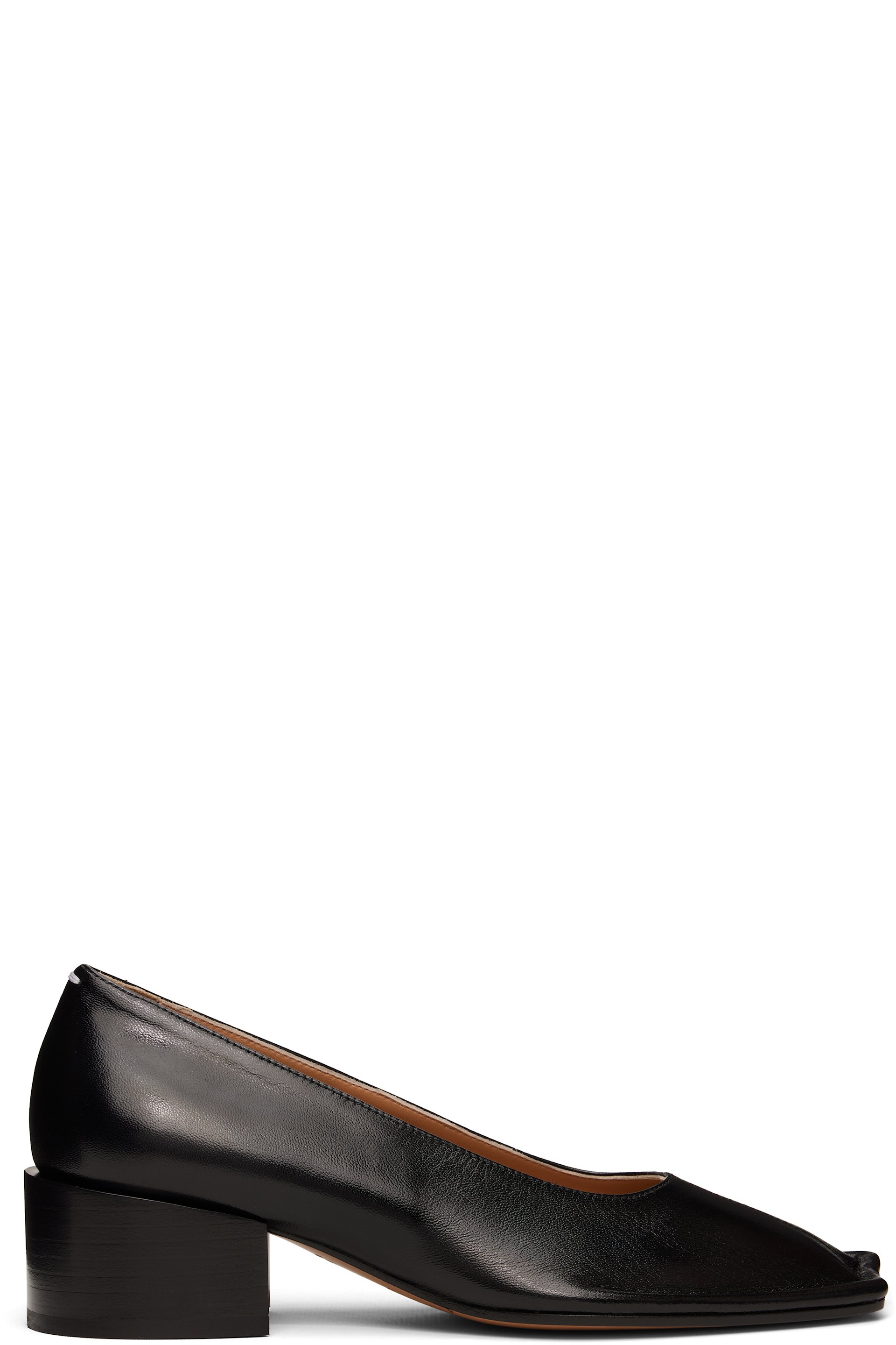 Maison Margiela - Chaussures à talon noires à couture centrale
