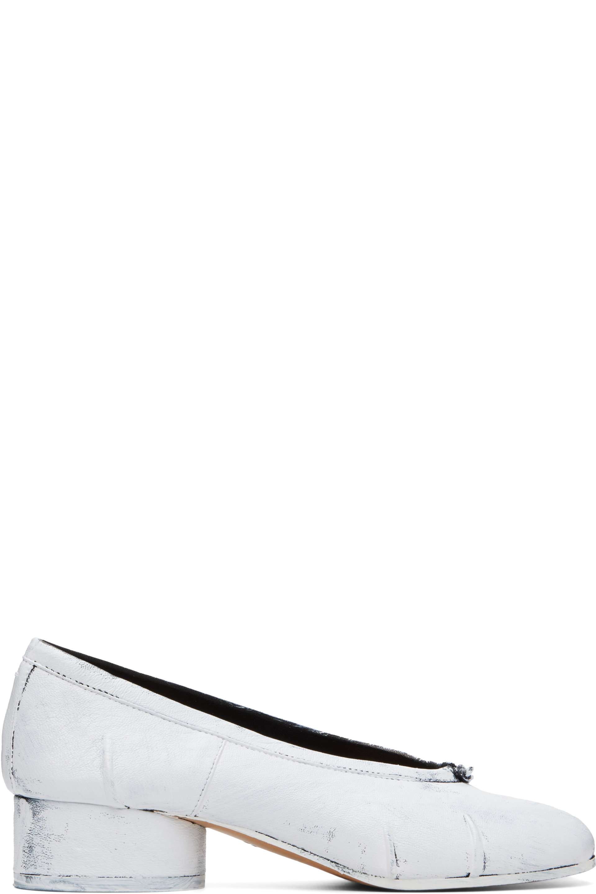 Maison Margiela - White & Black Tabi New Ballerina Heels