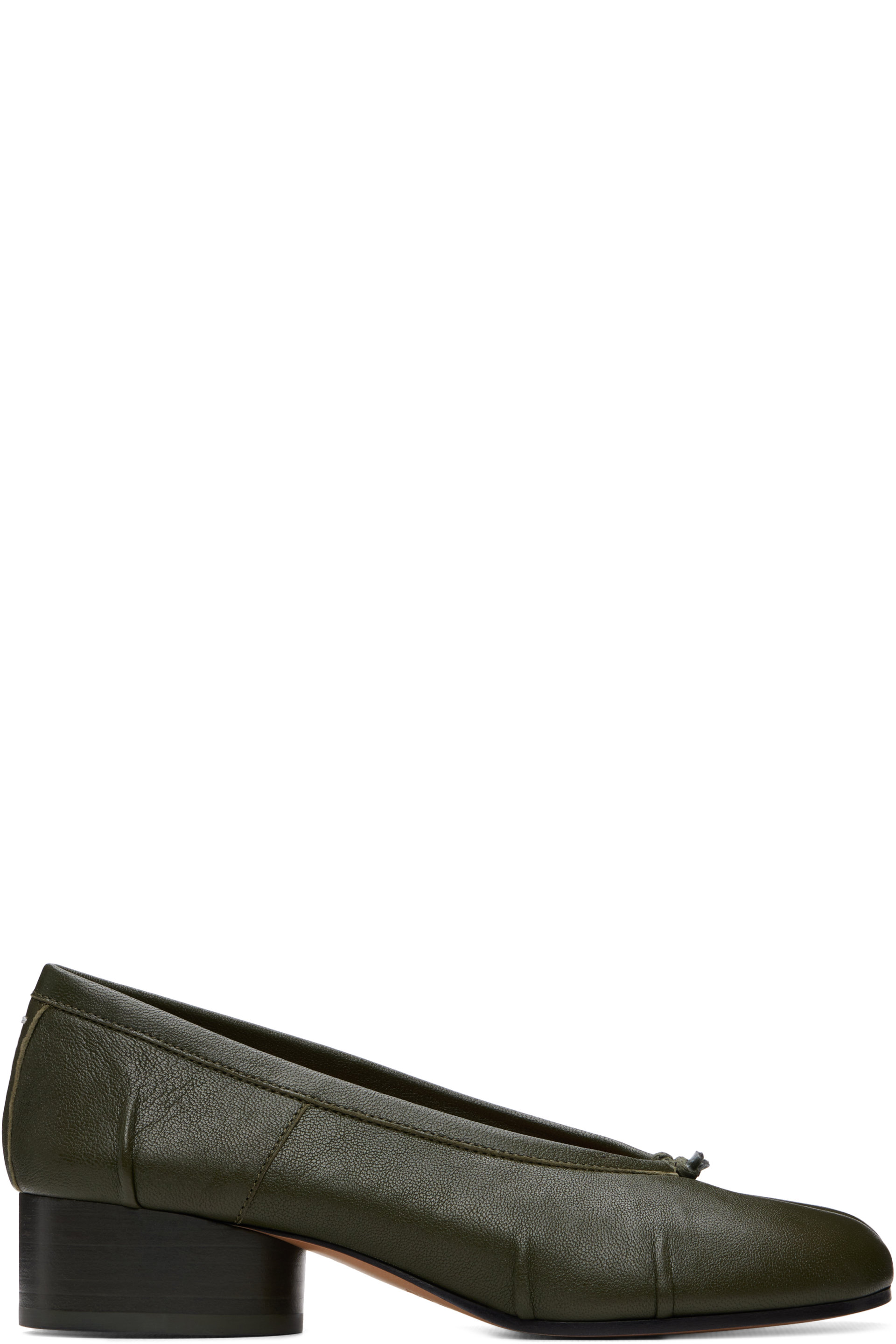 Maison Margiela - Green Tabi Ballerina Heels