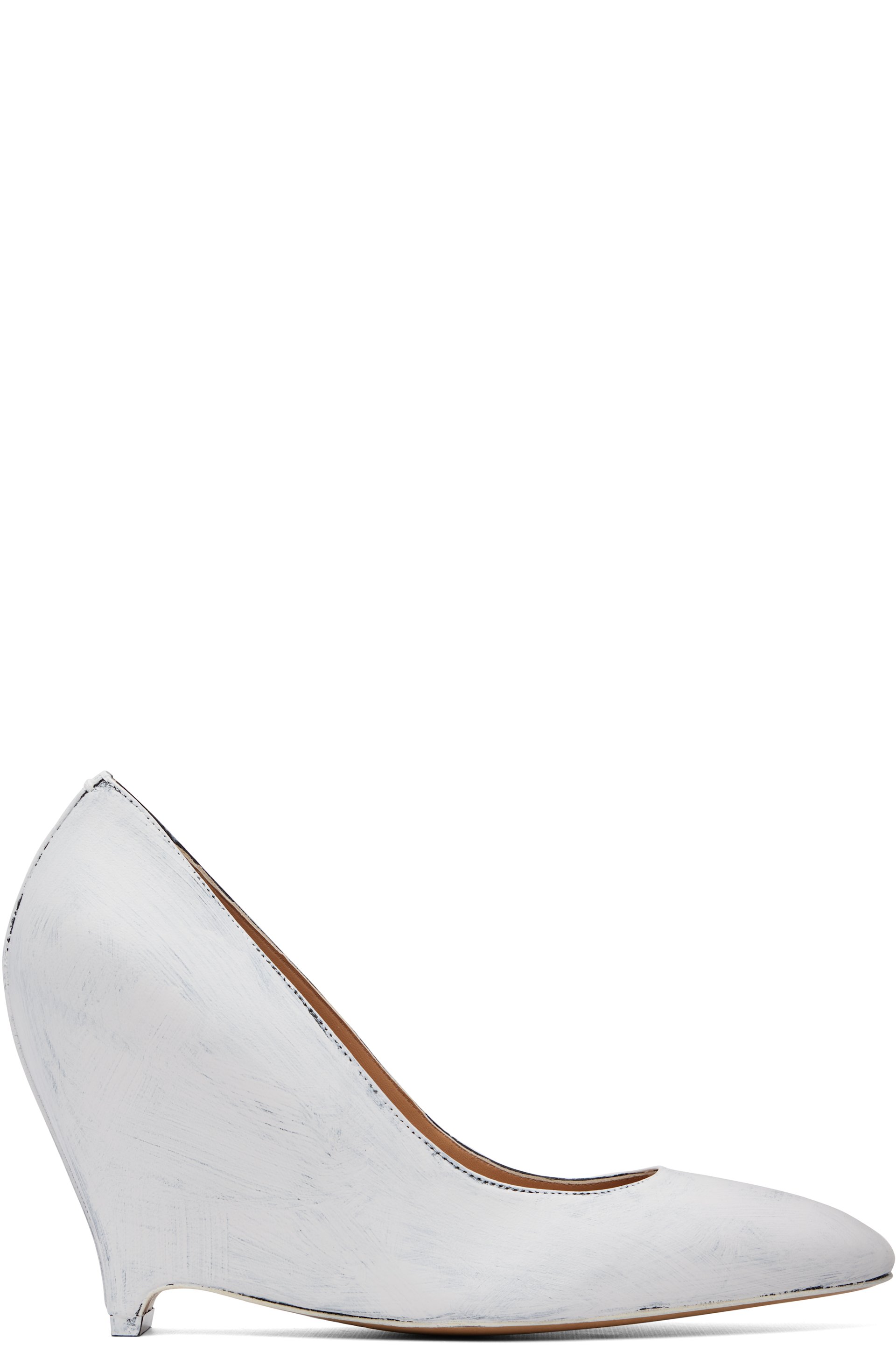 Maison Margiela - White & Black Heel-Less Heels