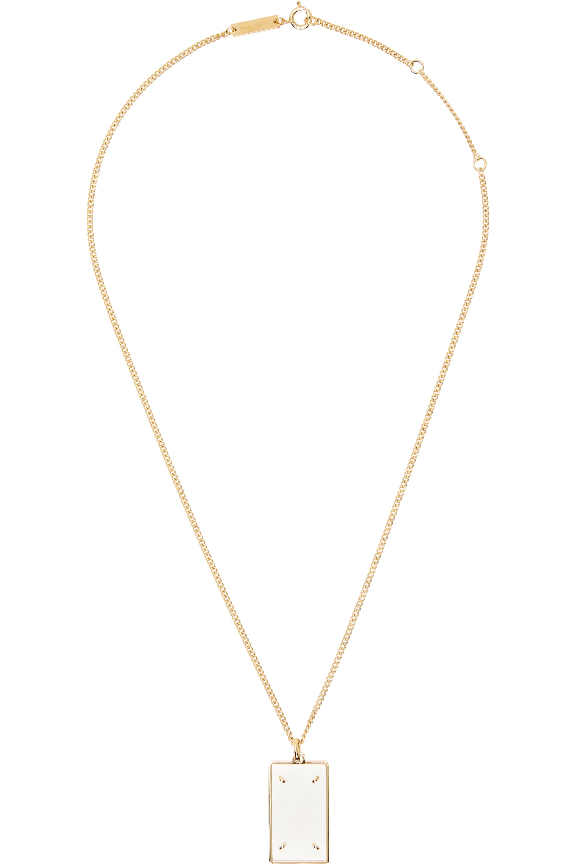 Maison Margiela - Collier à pendentif à ornement cousu
