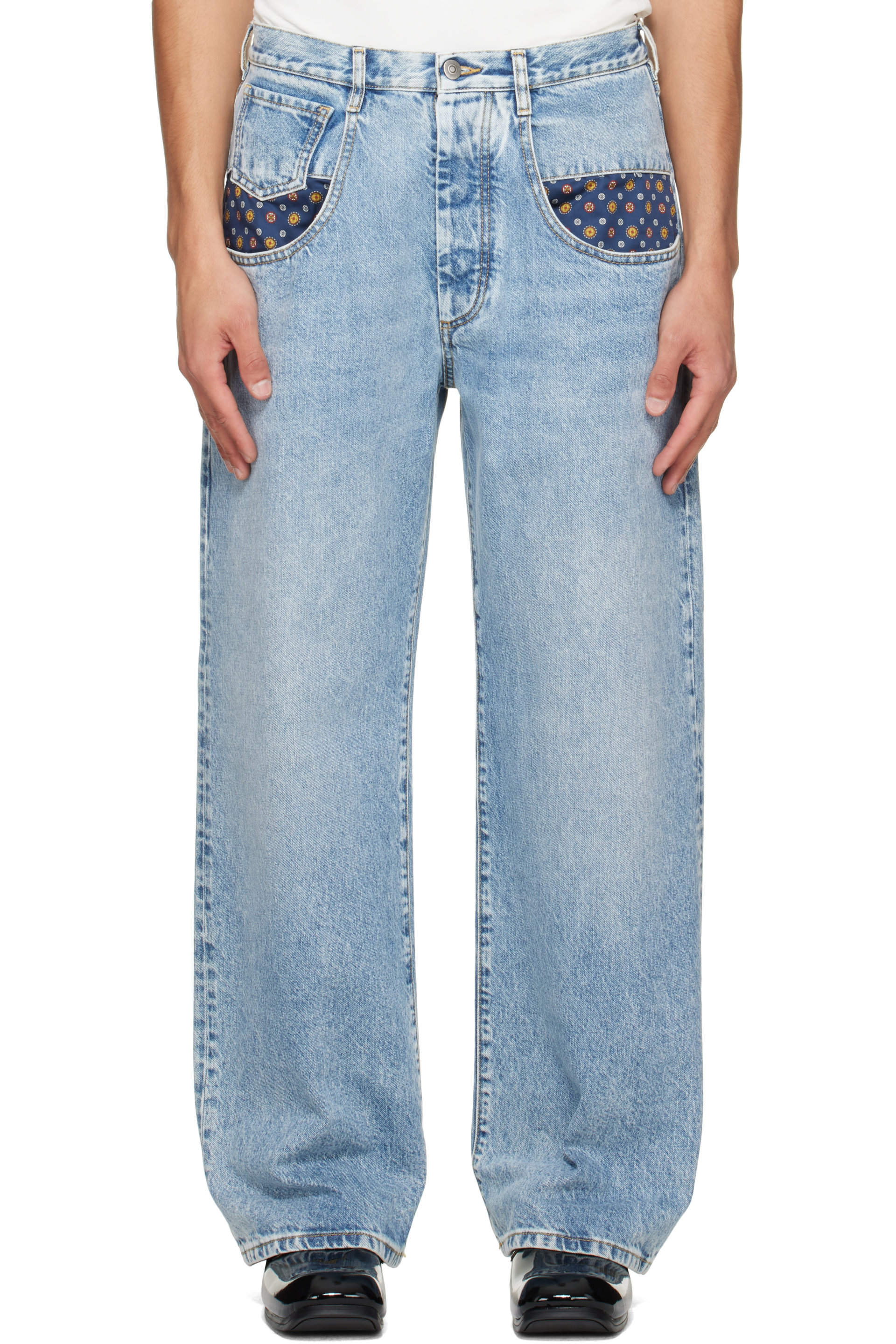 Maison Margiela - Blue Stone Bleached Denim Jeans