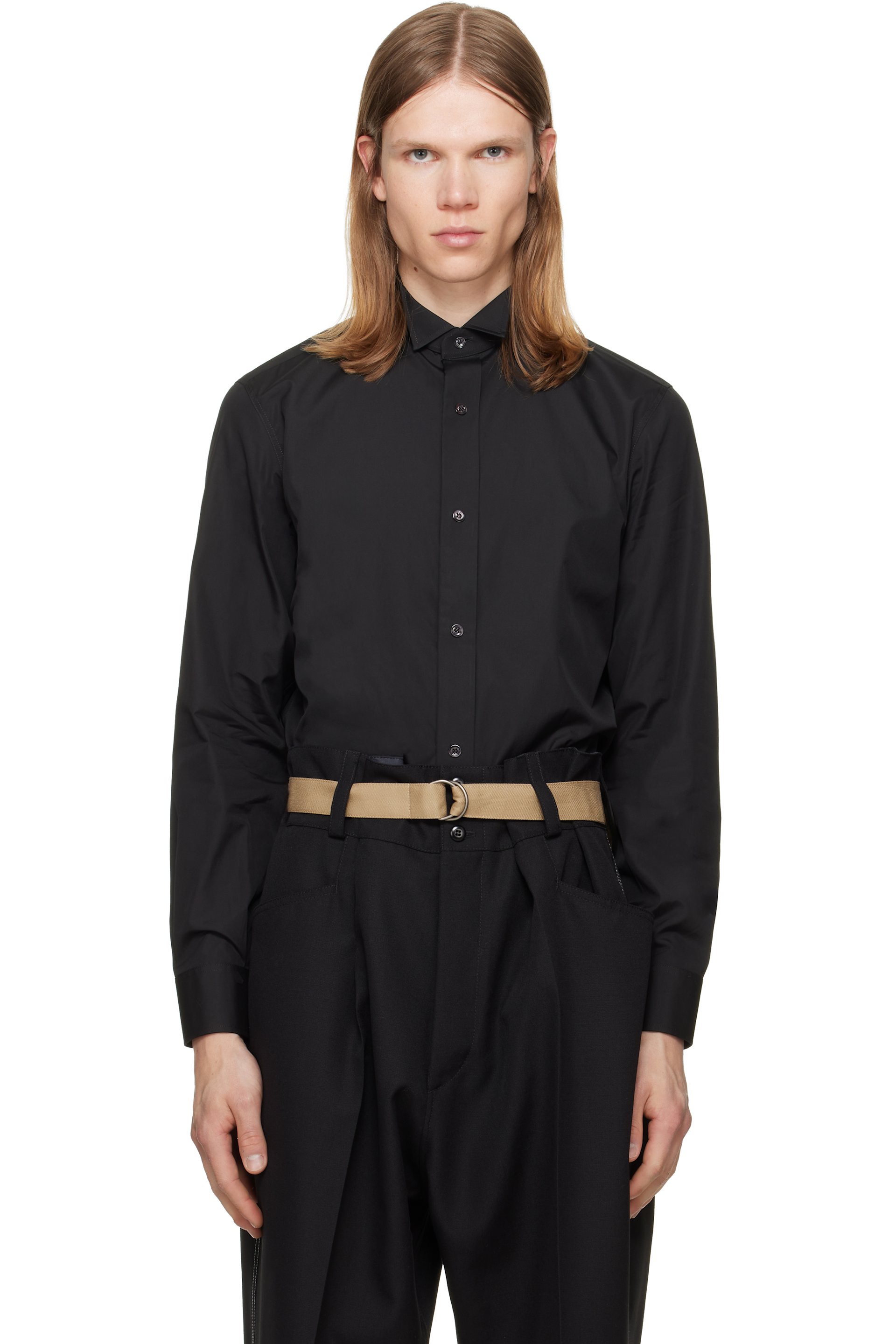 Maison Margiela - Chemise noire en coton