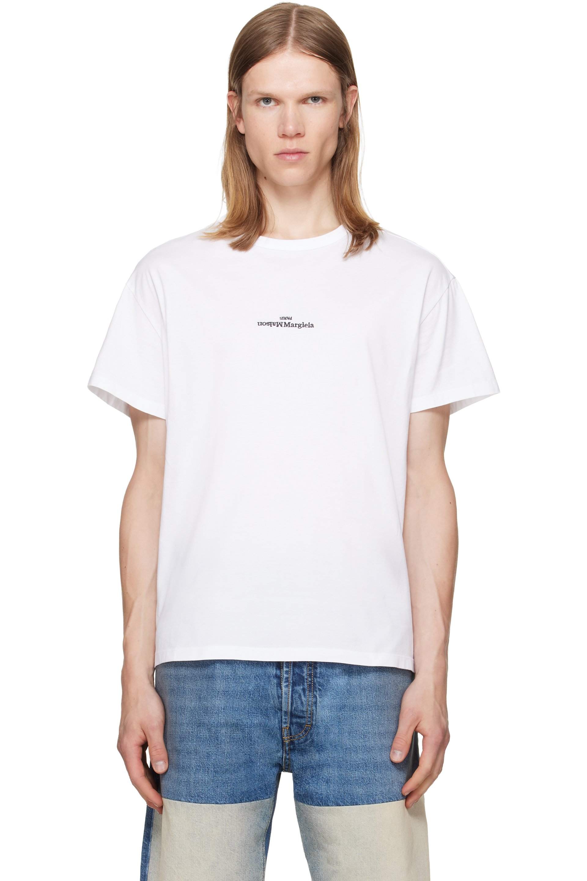 Maison Margiela - White Distorted Logo T-shirt