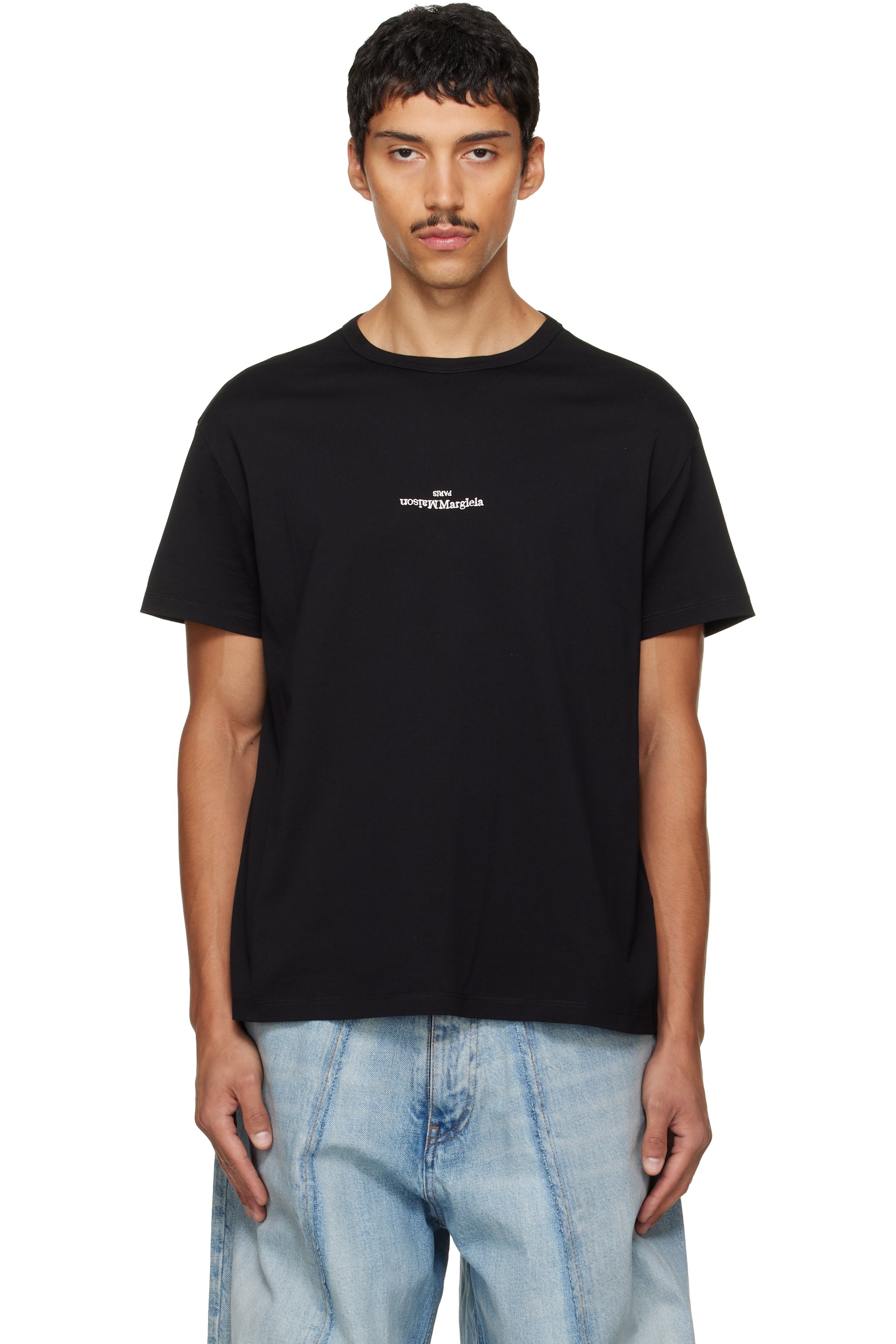 Maison Margiela - Black Logo Cotton T-shirt