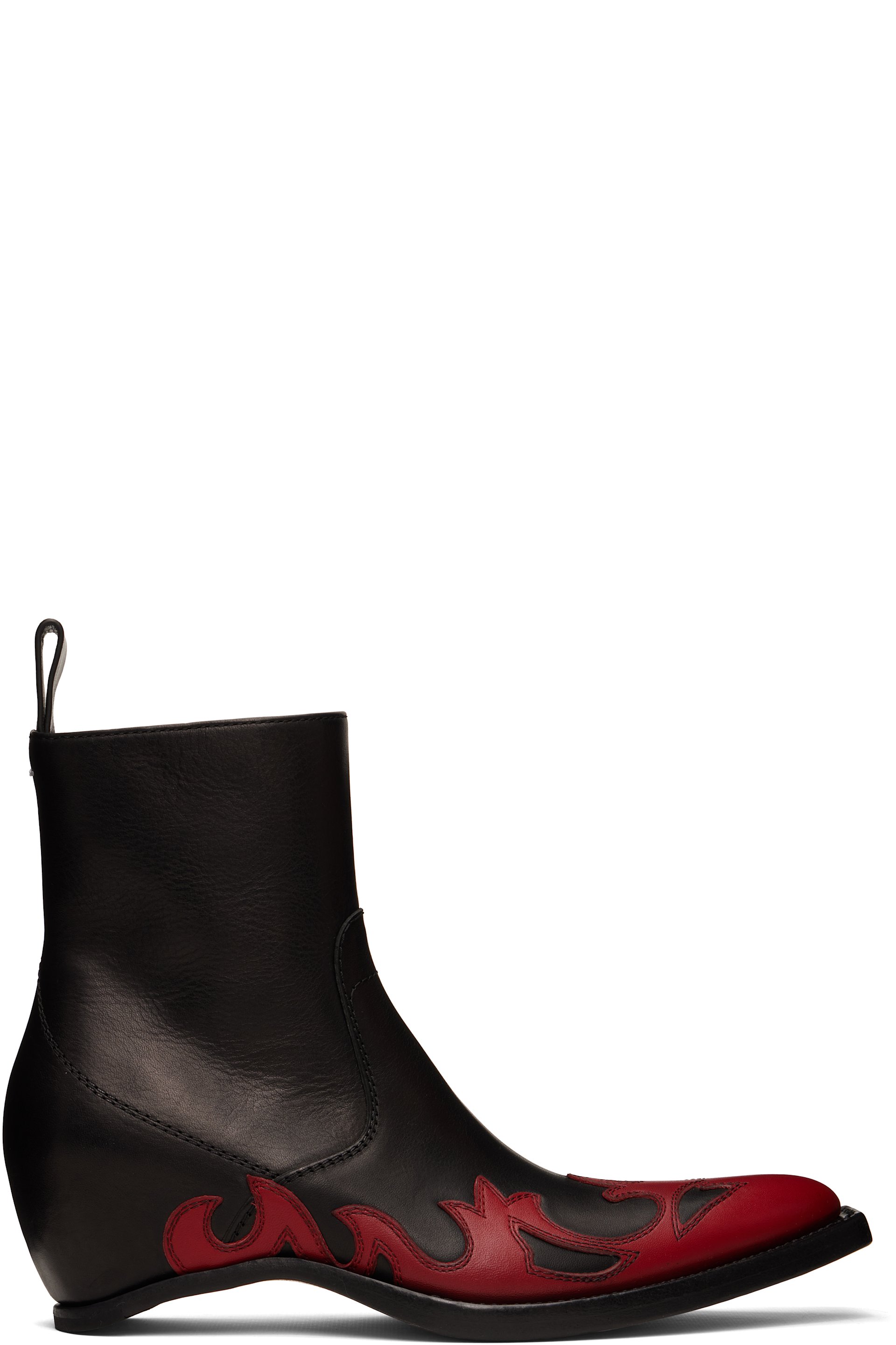 Maison Margiela - Black Heel-Less Western Flame Boot