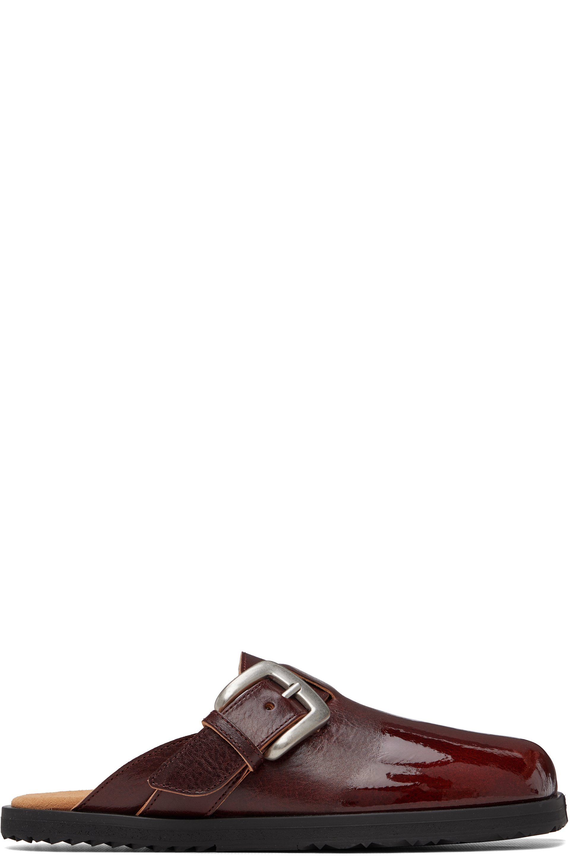 Maison Margiela - Burgundy Tabi Daily Mule Loafers