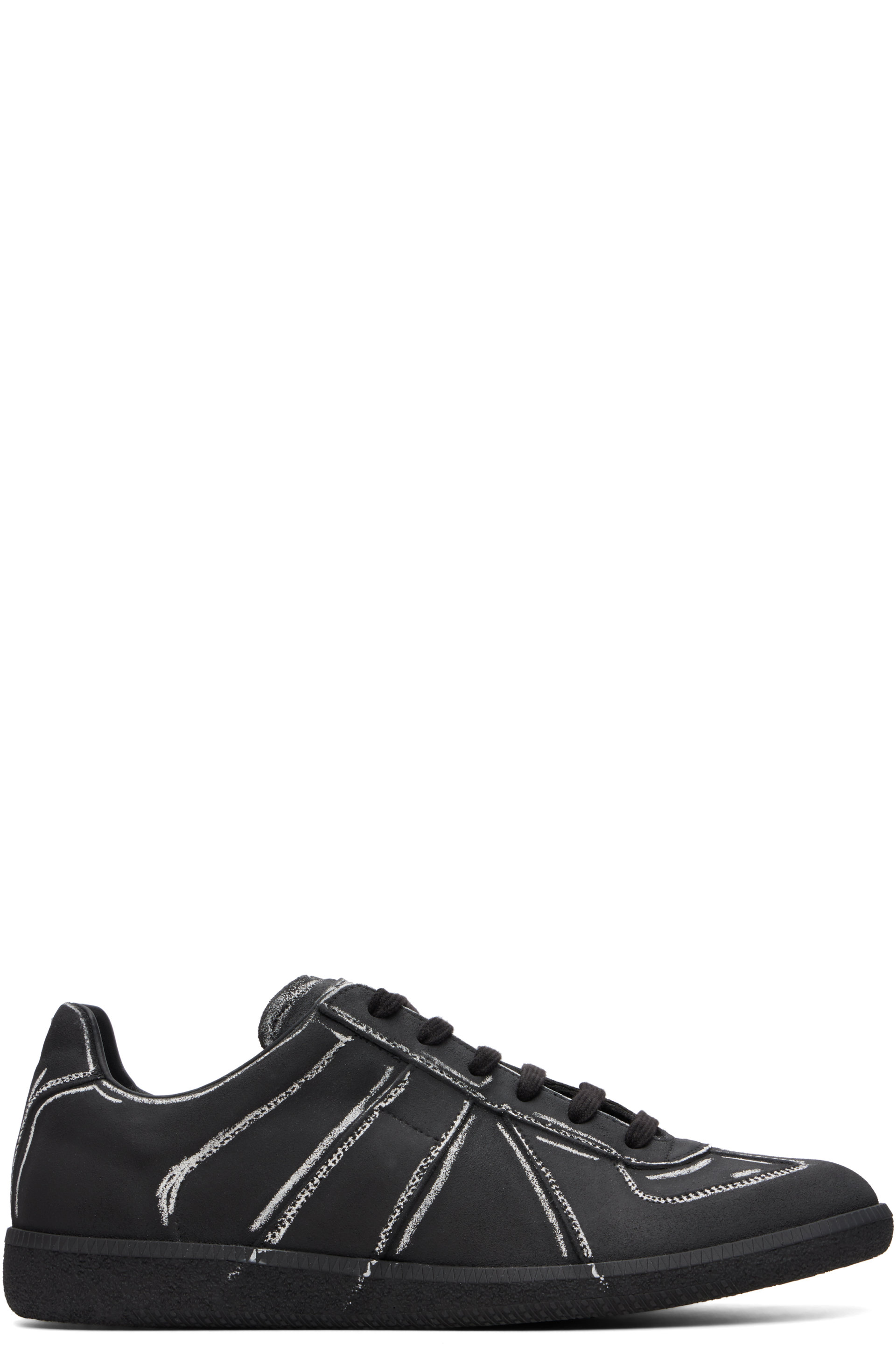 Maison Margiela - Black & White Chalkboard Replica Sneakers