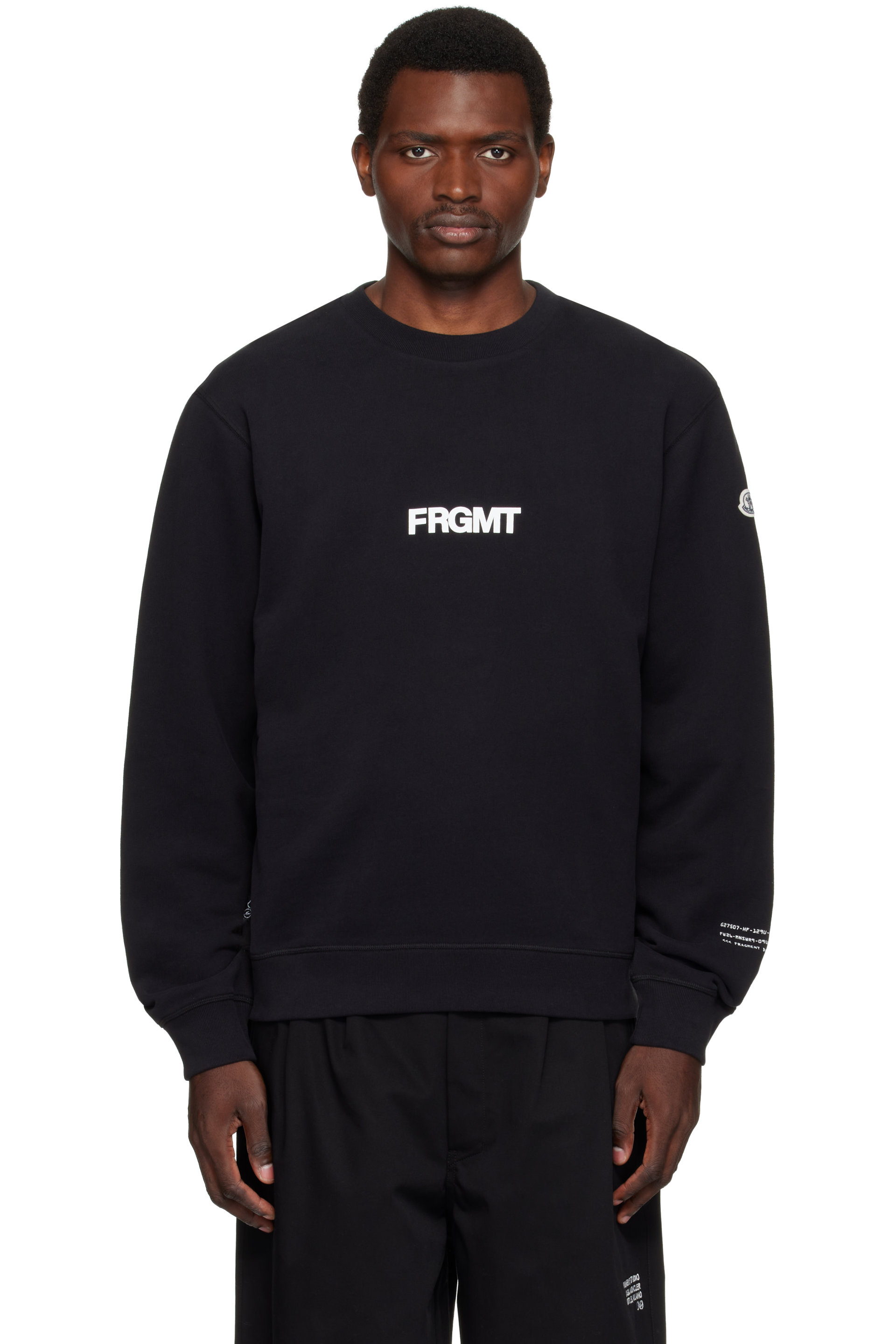 Moncler Genius - Pull molletonné noir à col ras du cou - Moncler x FRGMT