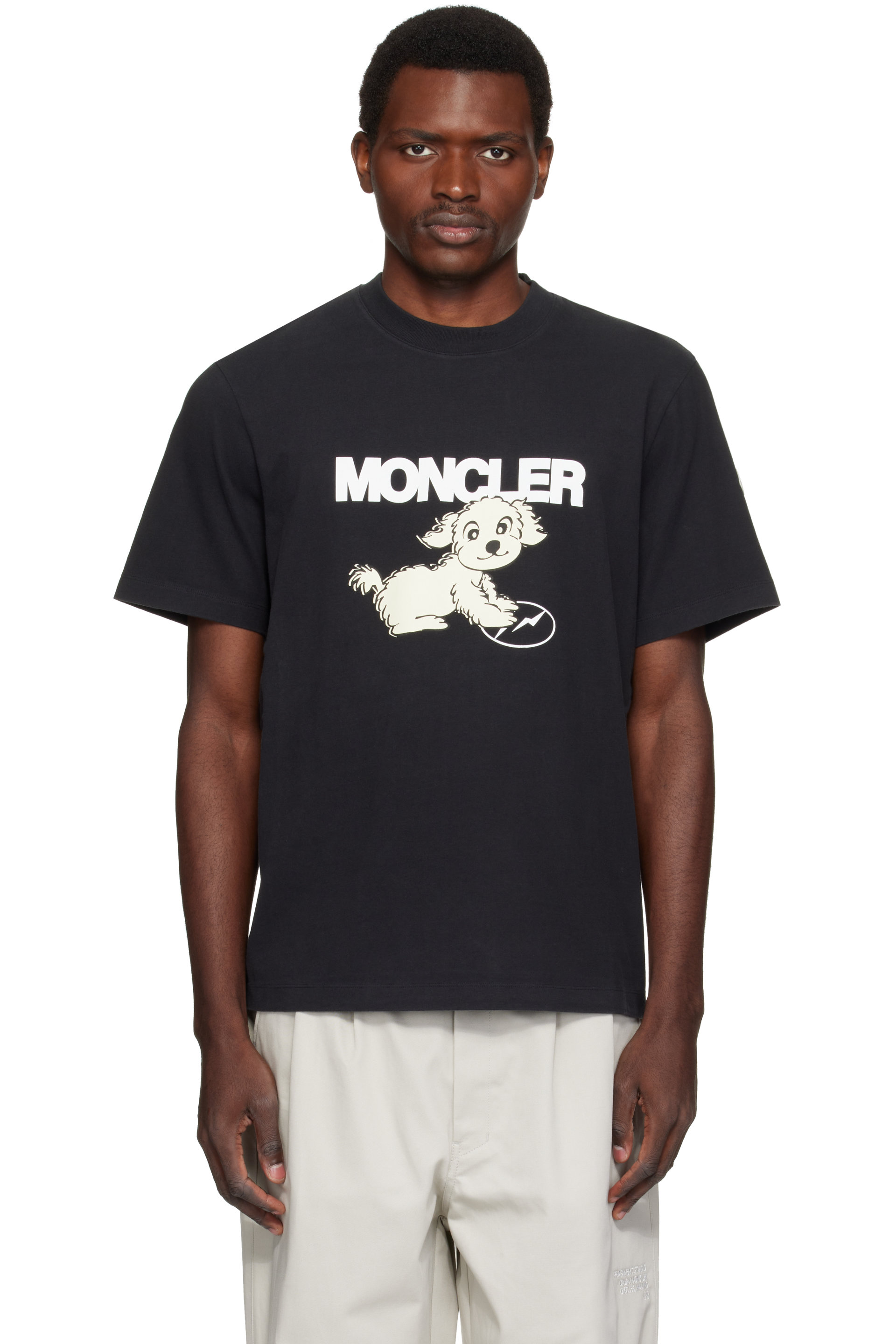 Moncler Genius - T-shirt noir à image de chien - Moncler x FRGMT