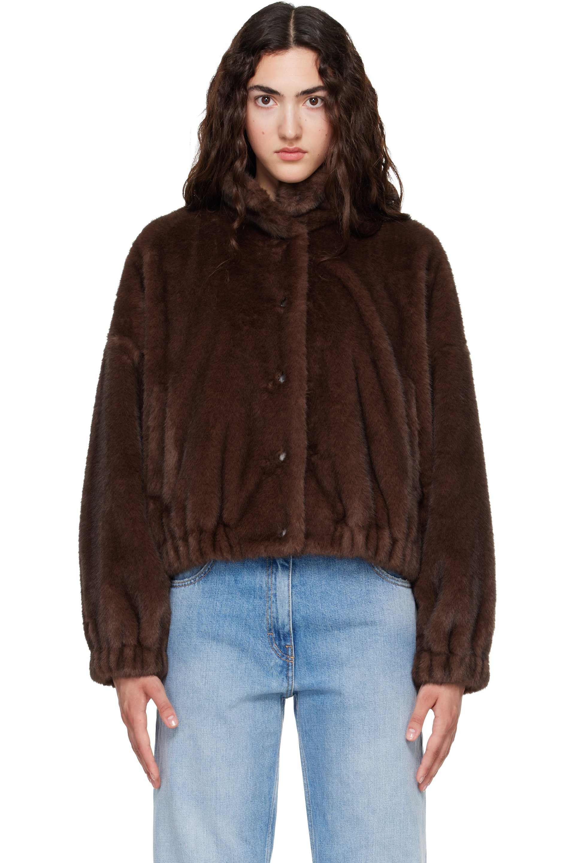 Weekend Max Mara - Brown Anemone Faux-Fur Jacket