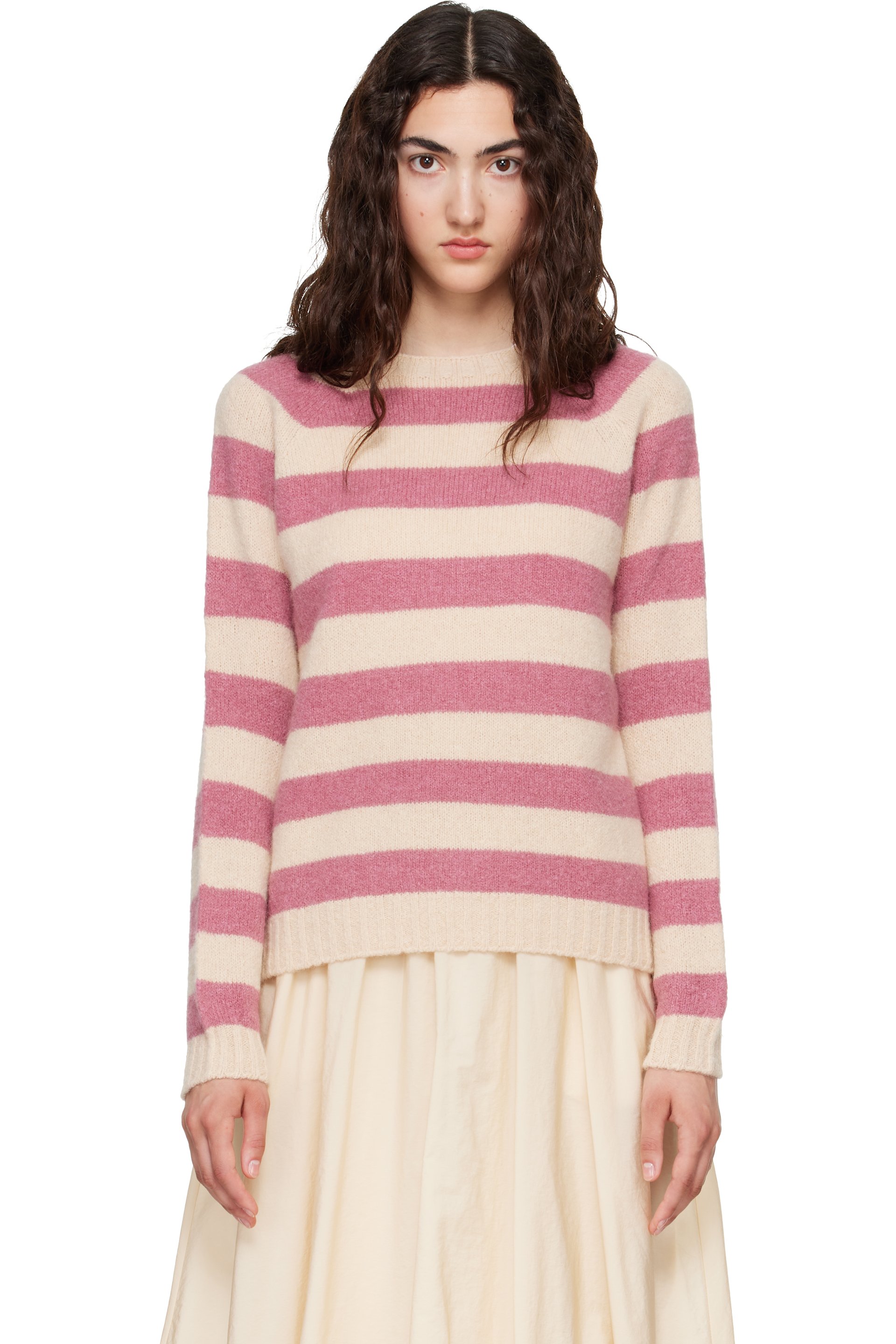 Weekend Max Mara - Pink & Off-White Ghiacci Sweater