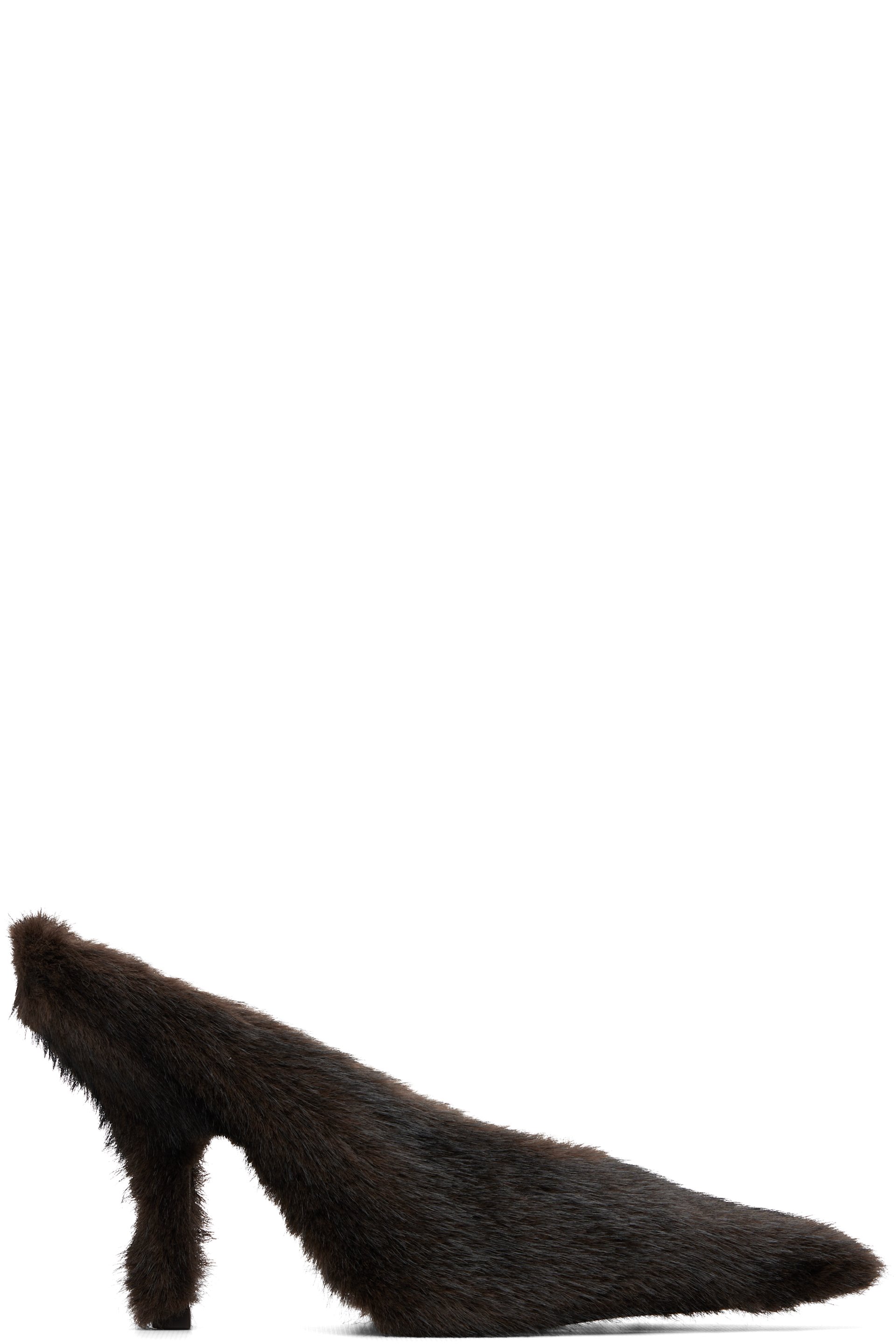 Alexander Wang - Brown Natasha 105MM Faux Fur Heels