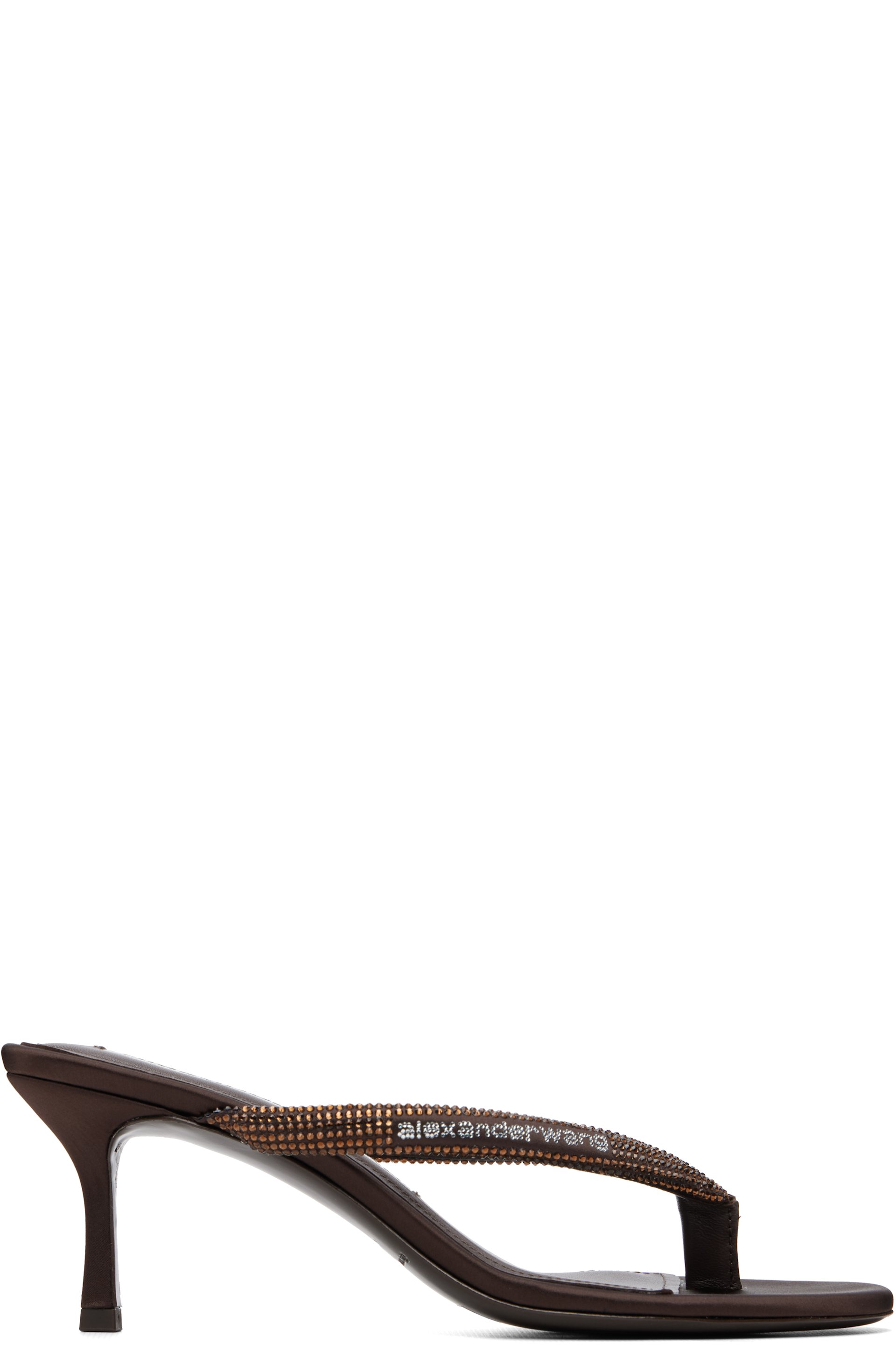 Alexander Wang - Brown Courtney 65MM Thong Heeled Sandals