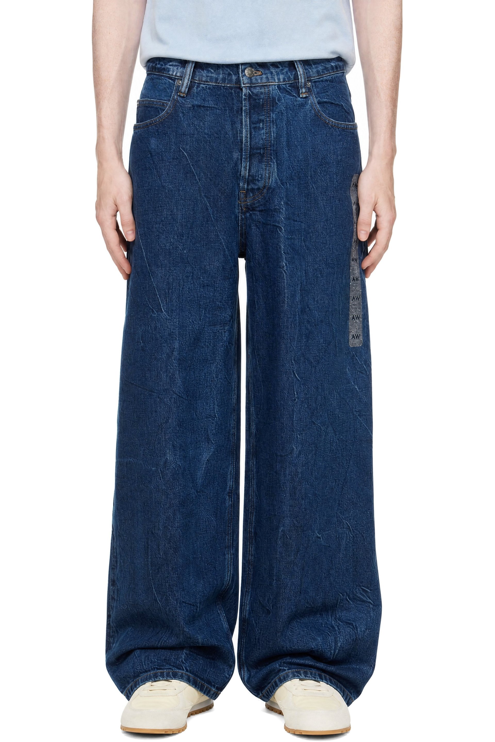 Alexander Wang - Jean bleu à pierres du Rhin