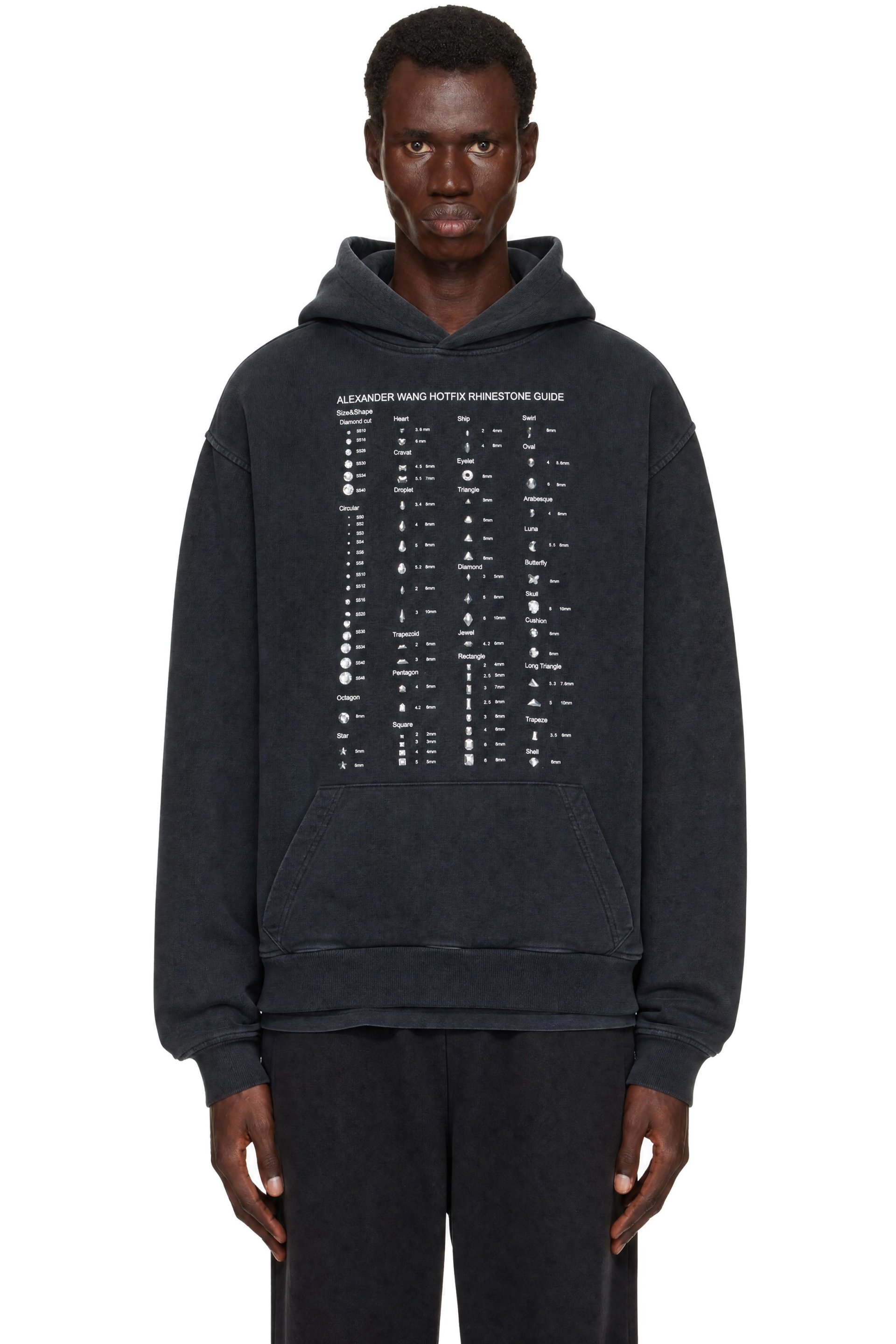 Alexander Wang - Pull à capuche graphique noir