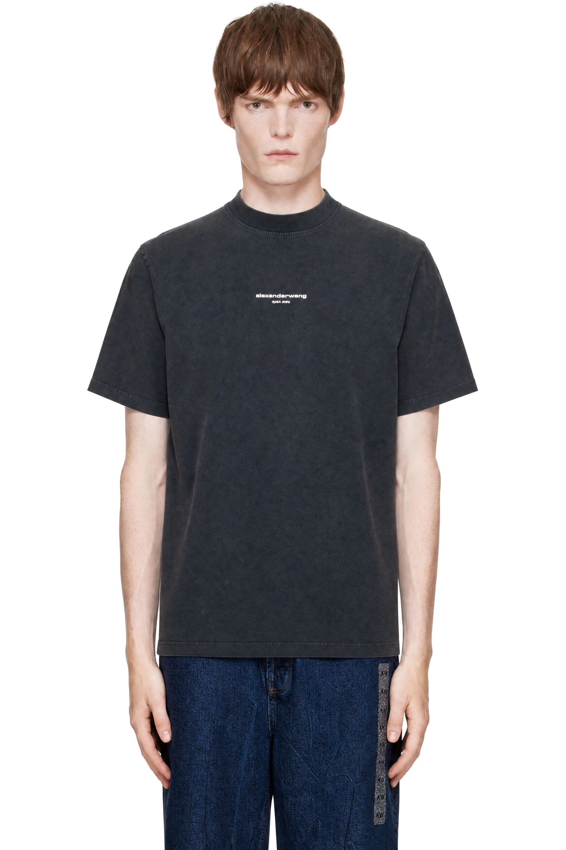 Alexander Wang - Black Logo Print T-shirt