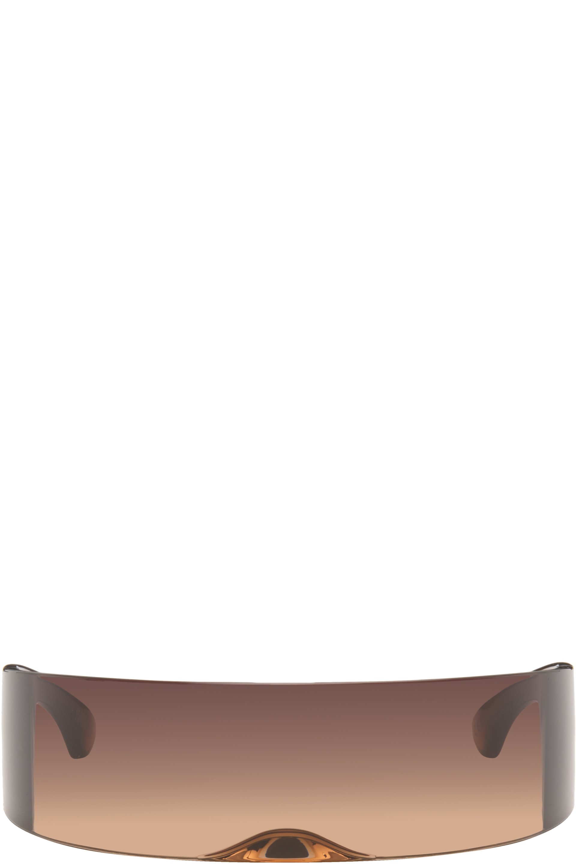 MM6 Maison Margiela - Lunettes de soleil de style visière brunes exclusives à SSENSE