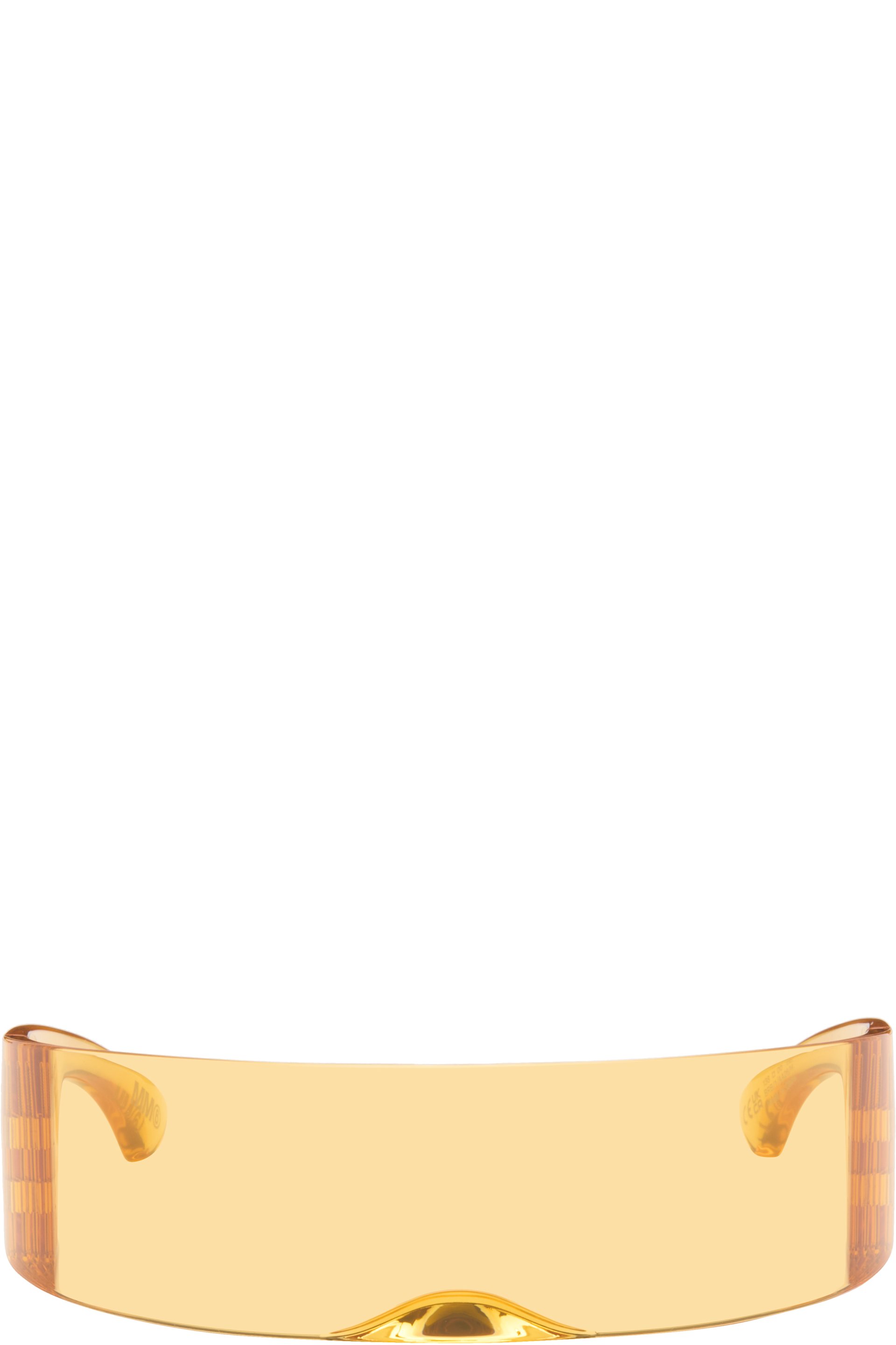 MM6 Maison Margiela - Lunettes de soleil de style visière jaunes exclusives à SSENSE