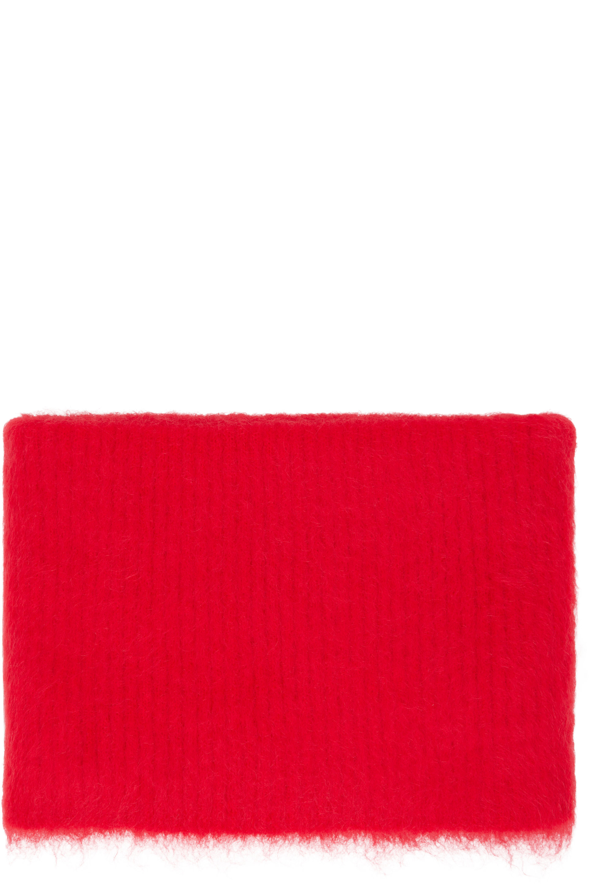 MM6 Maison Margiela - Red Brushed Knit Neck Warmer