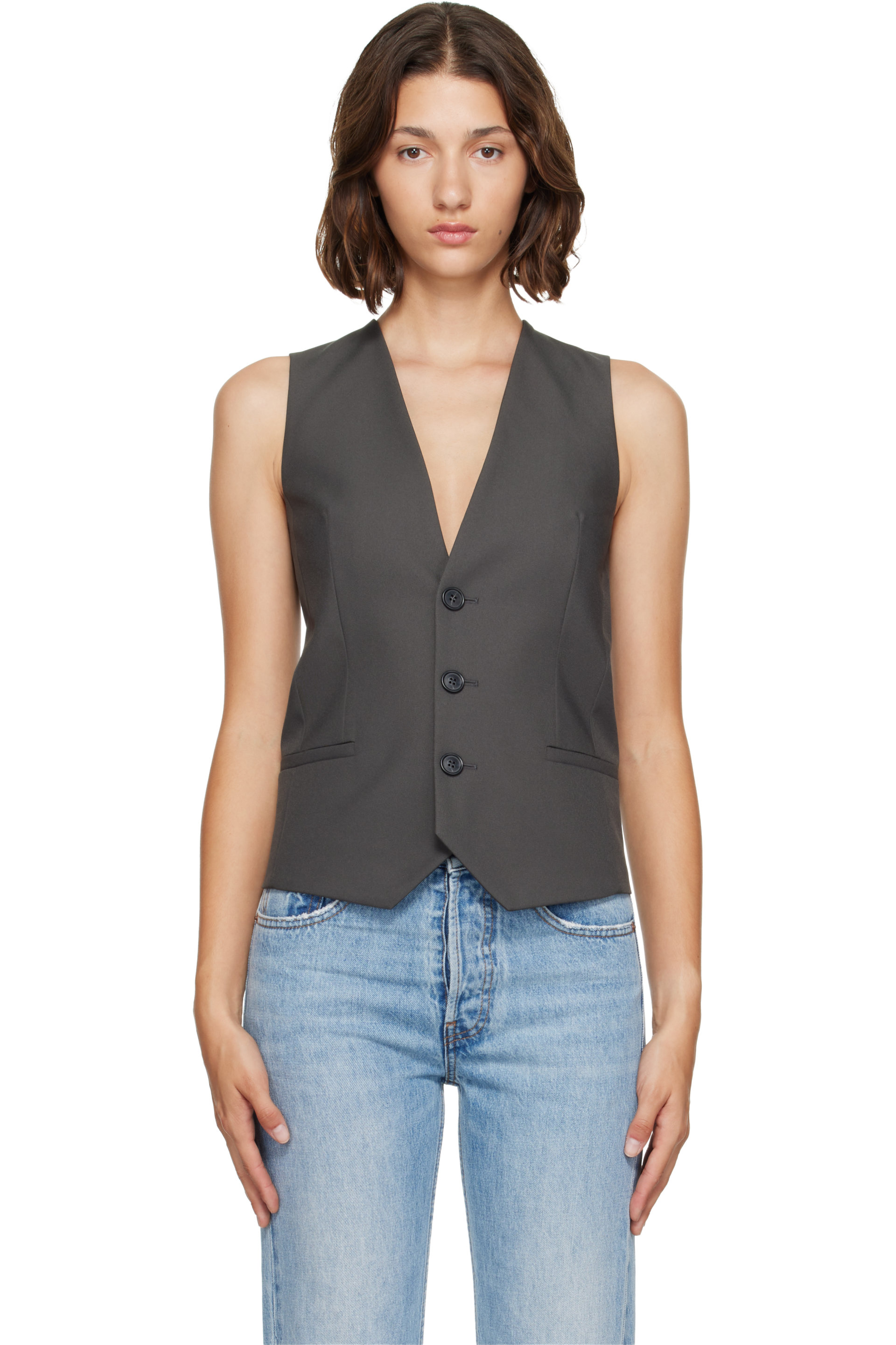 MM6 Maison Margiela - グレー Buttoned ベスト