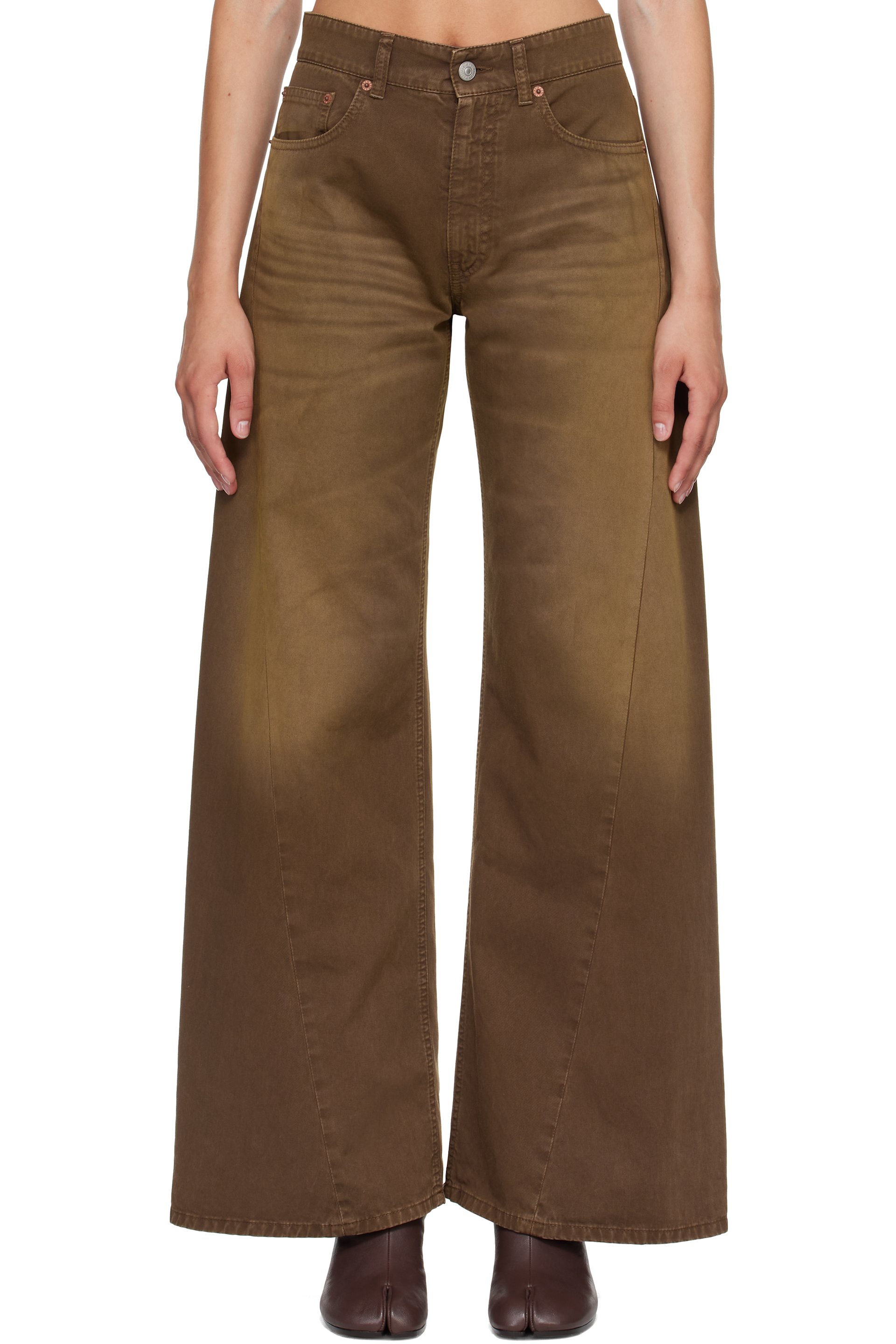 MM6 Maison Margiela - Brown Faded Trousers