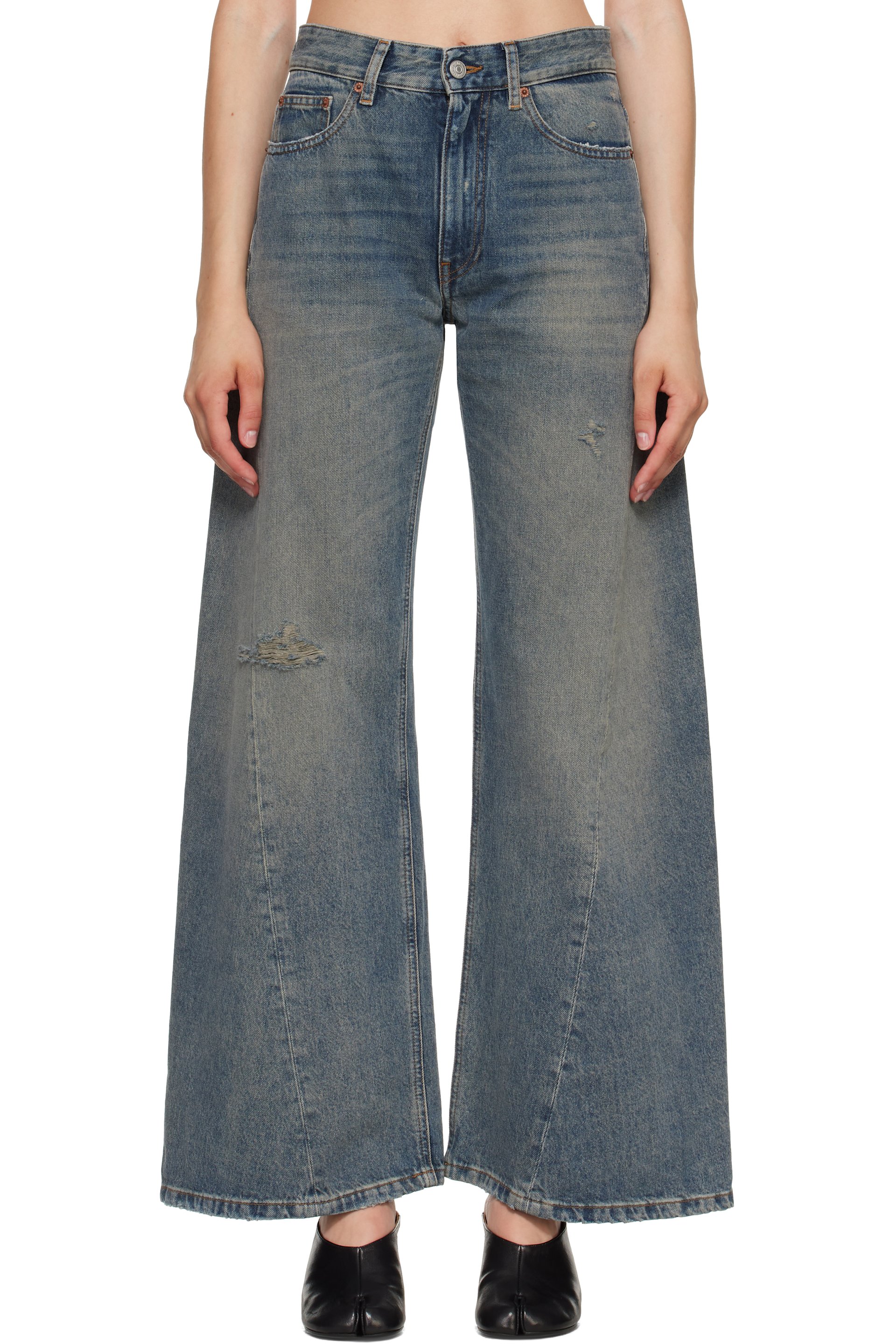 MM6 Maison Margiela - Navy Wide Denim Jeans