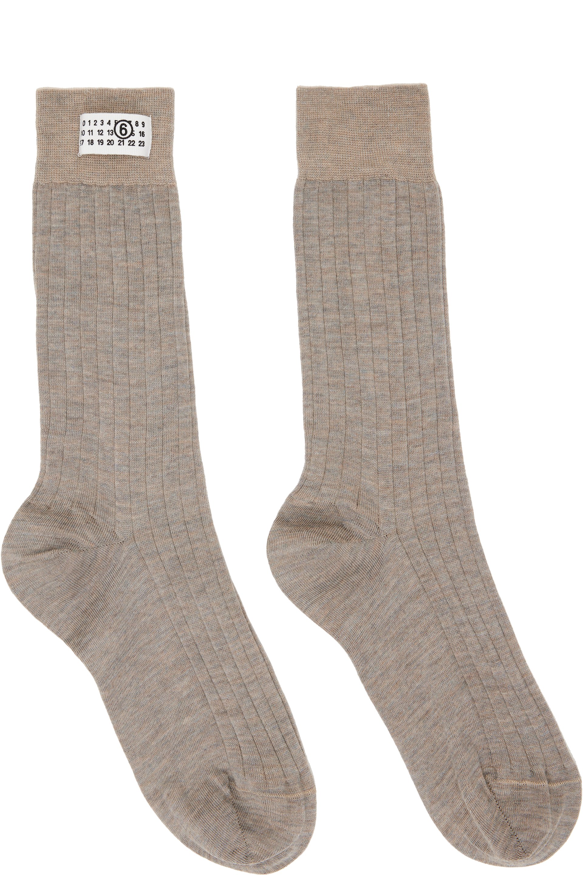 MM6 Maison Margiela - 驼色中筒袜