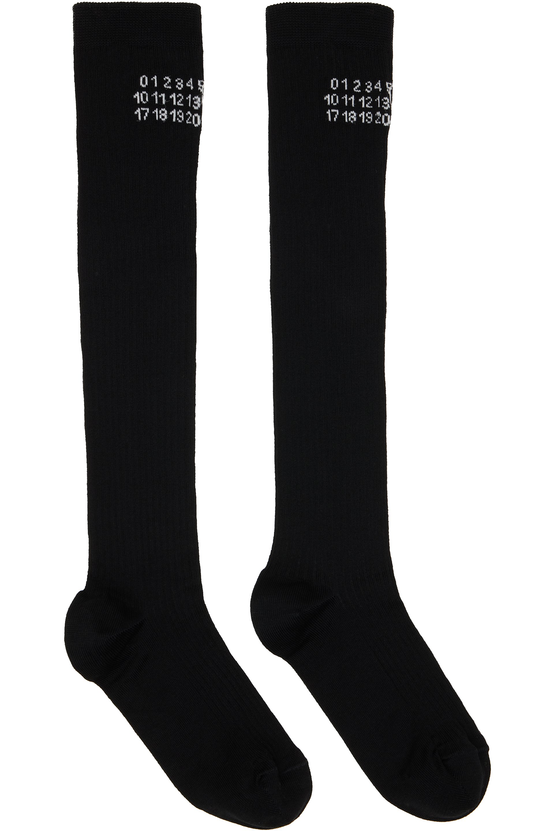 MM6 Maison Margiela - Black Knee-High Socks