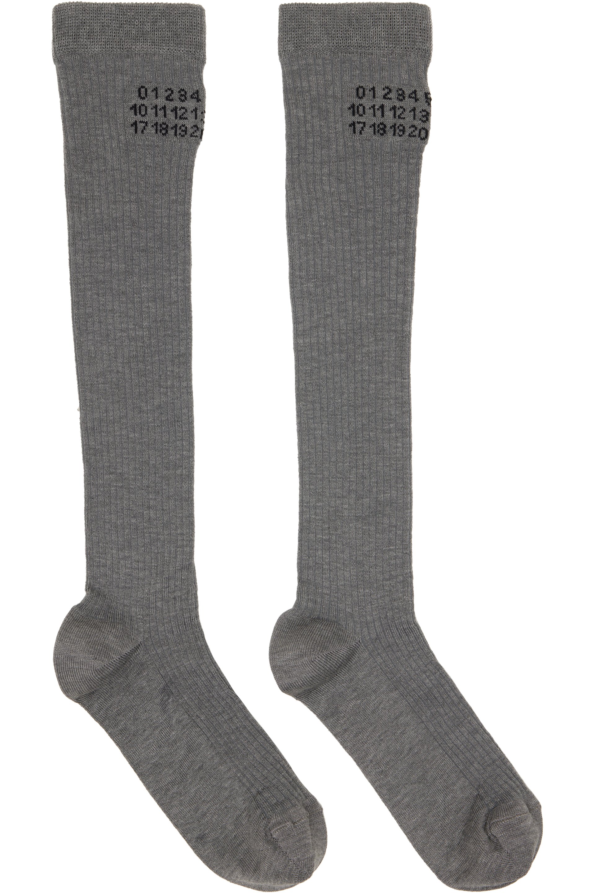 MM6 Maison Margiela - Gray Knee-High Socks