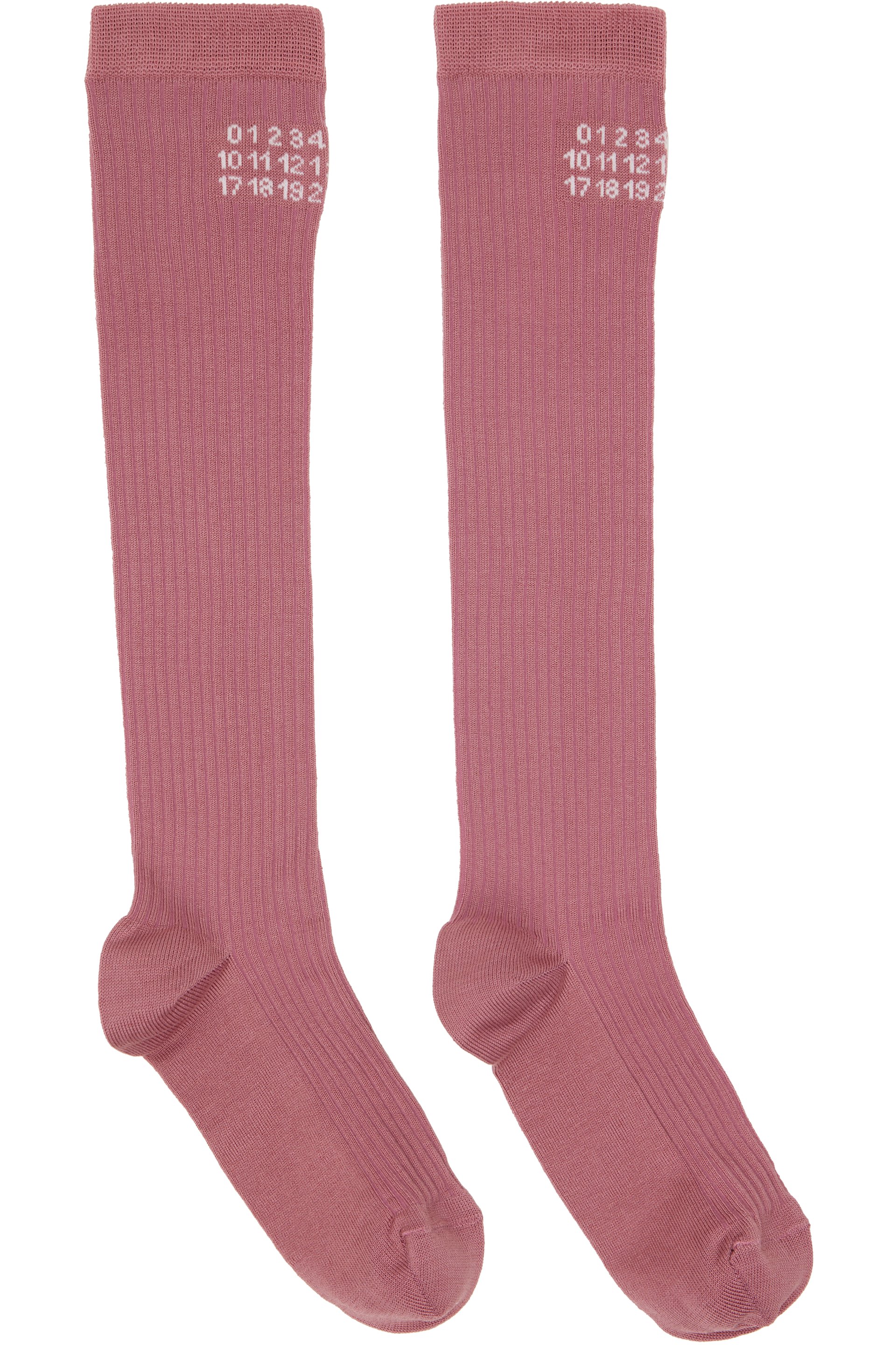 MM6 Maison Margiela - Pink Knee-High Socks