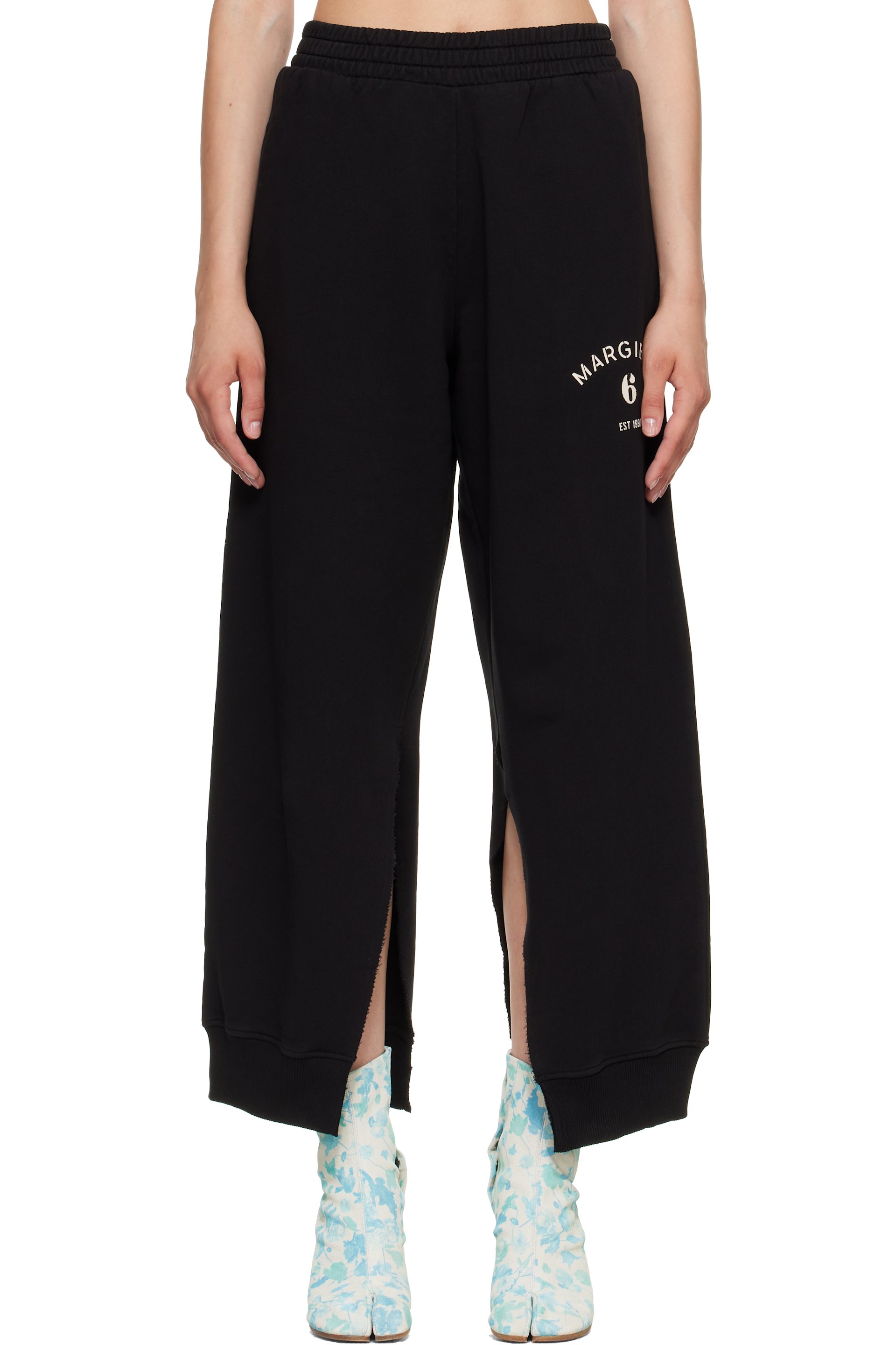 MM6 Maison Margiela - Black Split Hem Lounge Pants