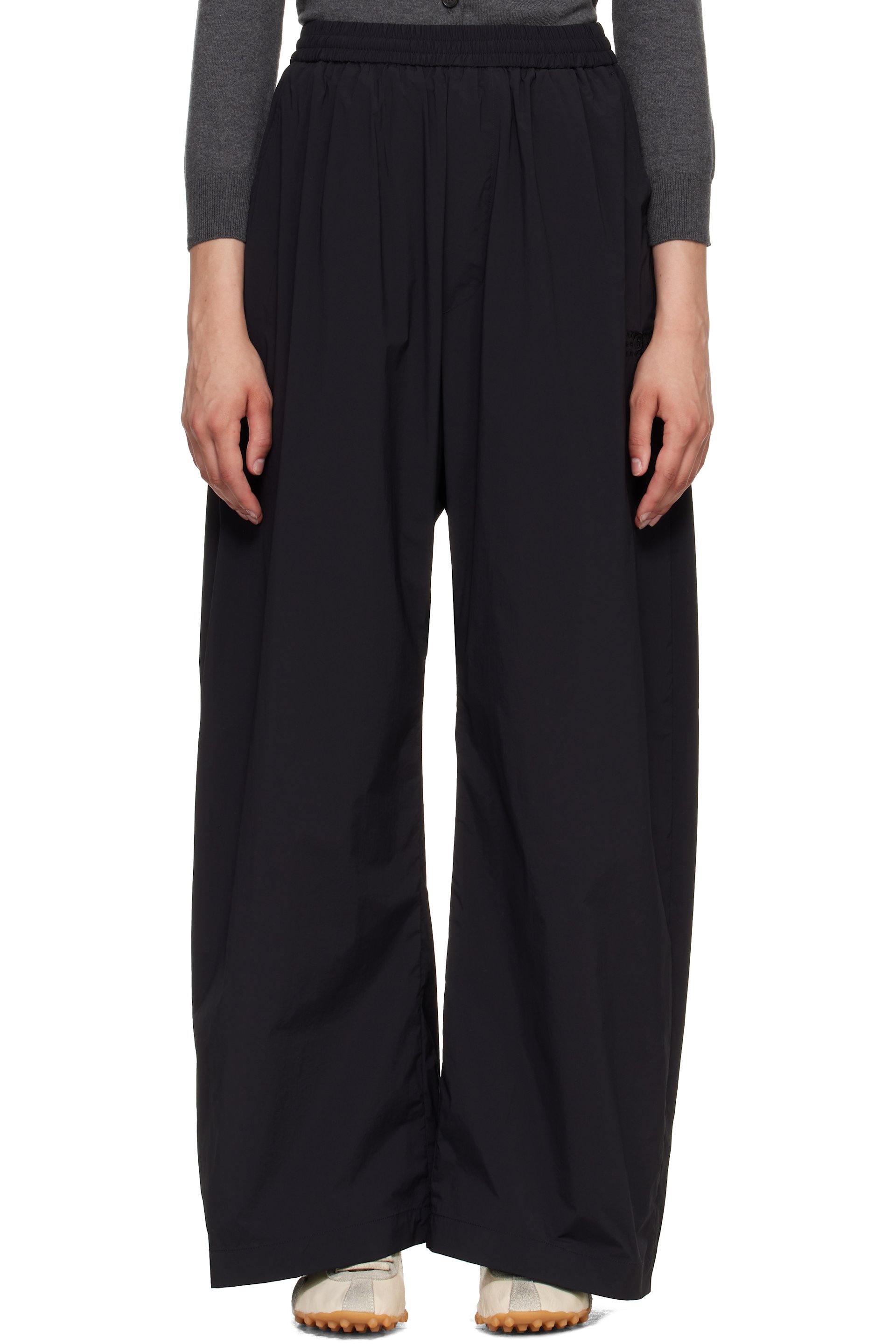 MM6 Maison Margiela - Black Wide Leg Trousers