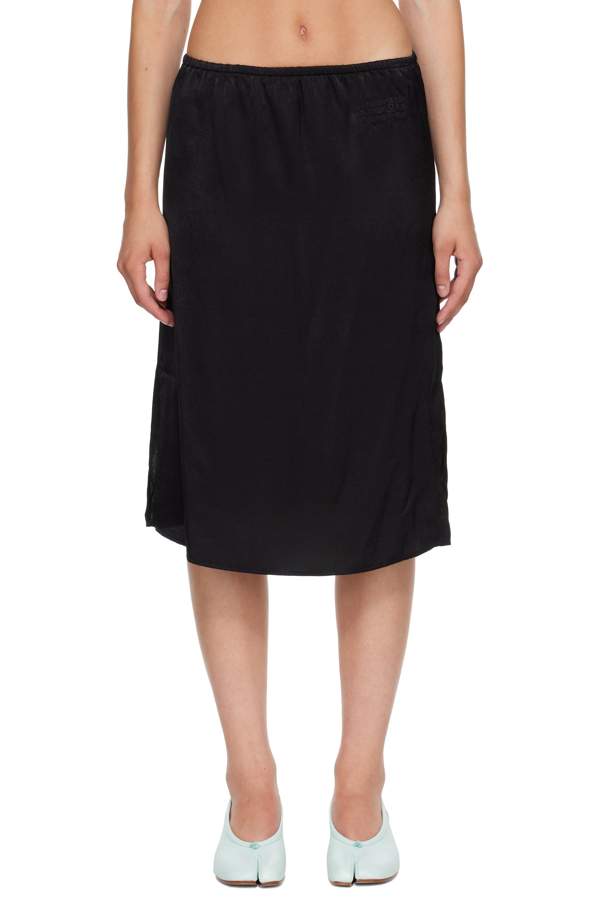 MM6 Maison Margiela - Black Lining Look Midi Skirt