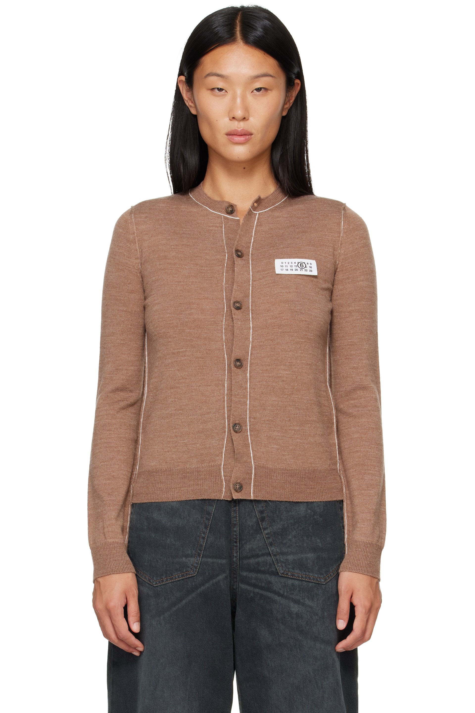 MM6 Maison Margiela - Beige Essentials Cardigan