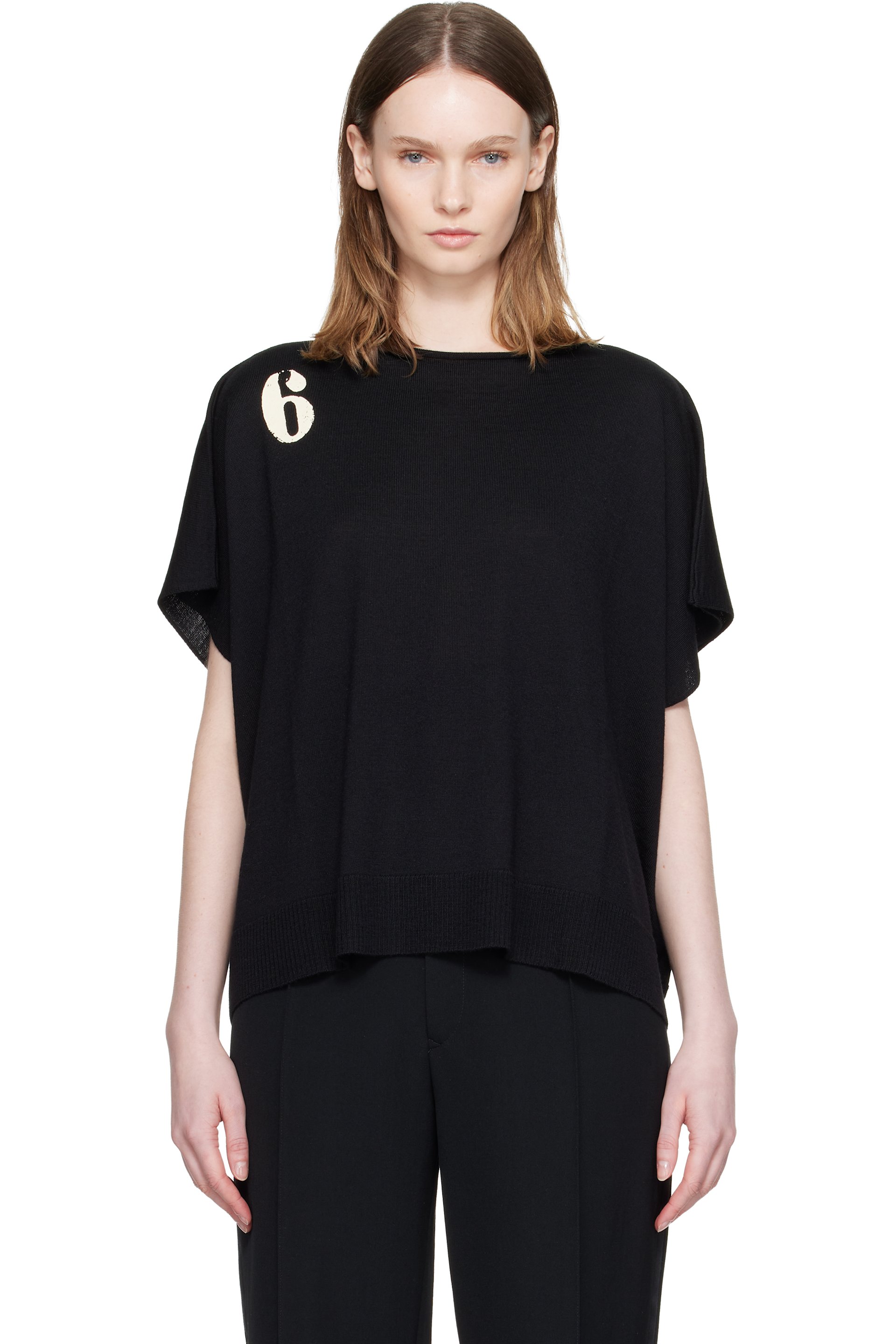MM6 Maison Margiela - 黑色 6 T 恤