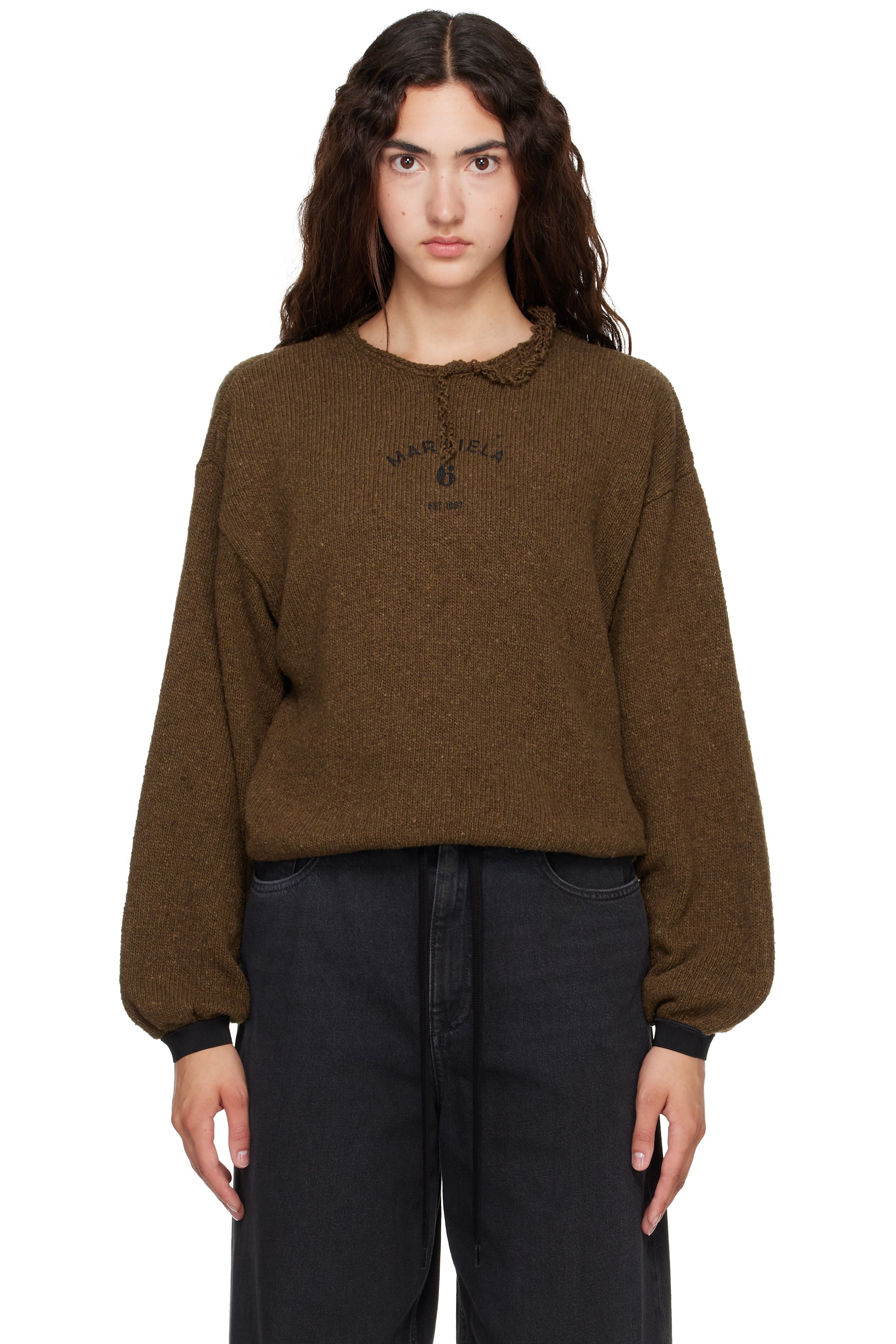 MM6 Maison Margiela - Khaki Knit Sweater