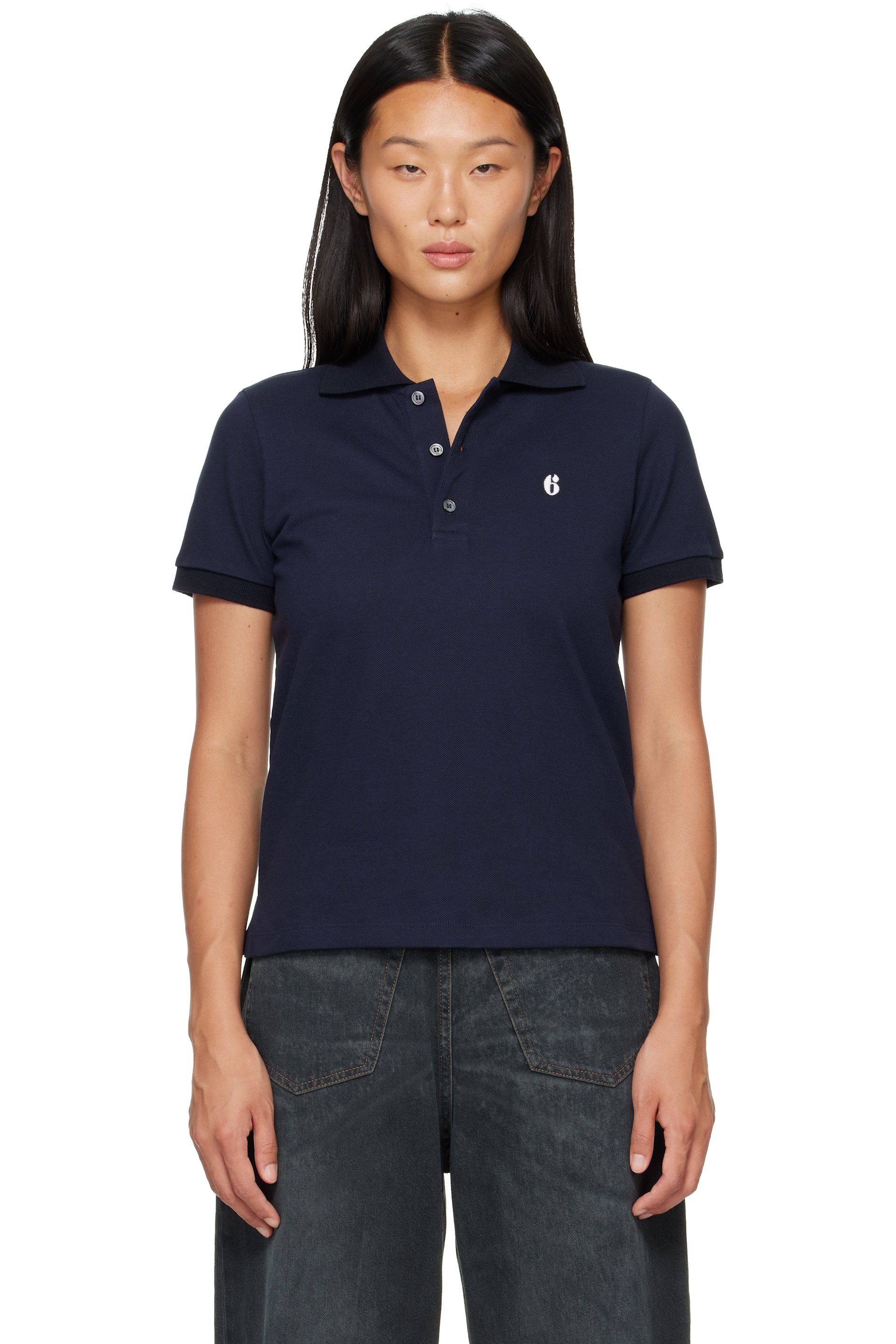 MM6 Maison Margiela - Navy Cotton Polo