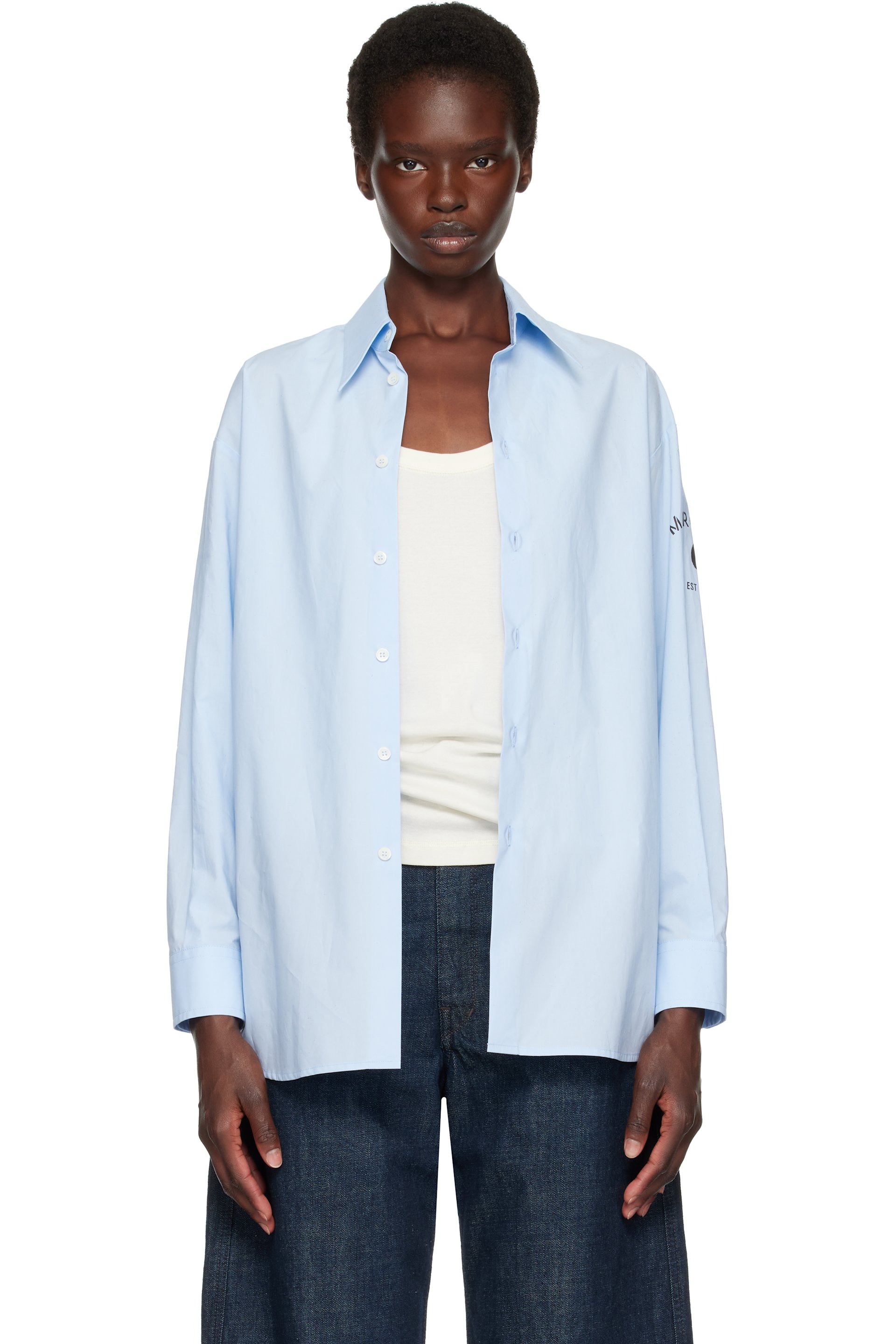 MM6 Maison Margiela - Blue Poplin Shirt