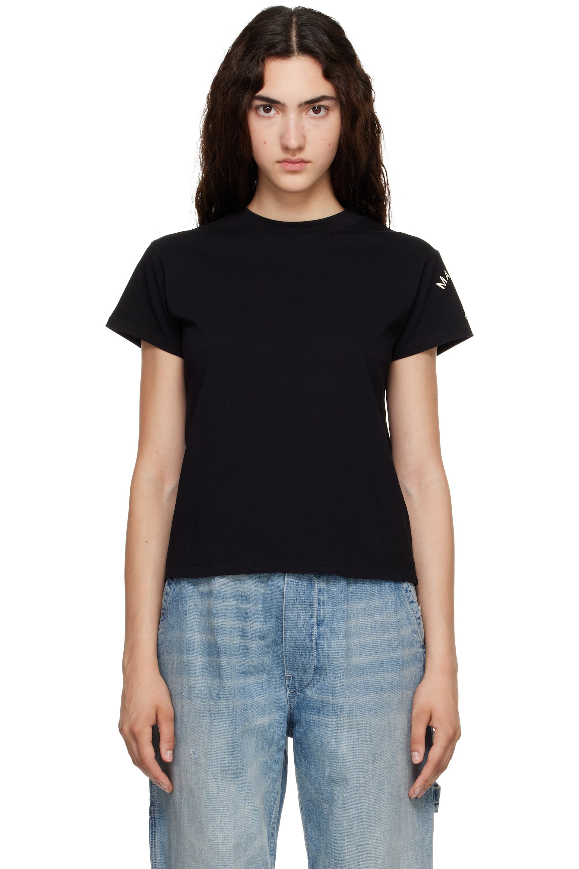 MM6 Maison Margiela - Black Mannequin-Print Cotton Jersey T-shirt