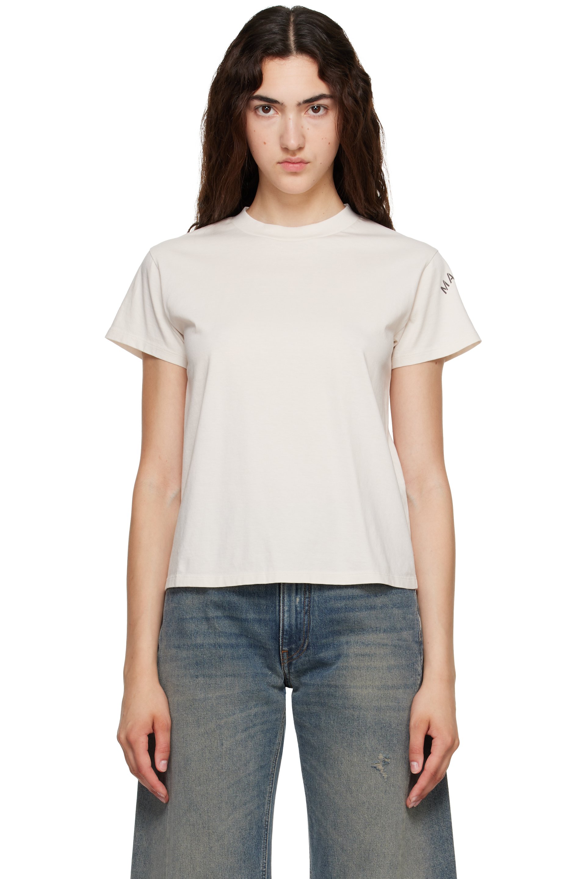 MM6 Maison Margiela - Off-White Mannequin-Print Cotton Jersey T-shirt